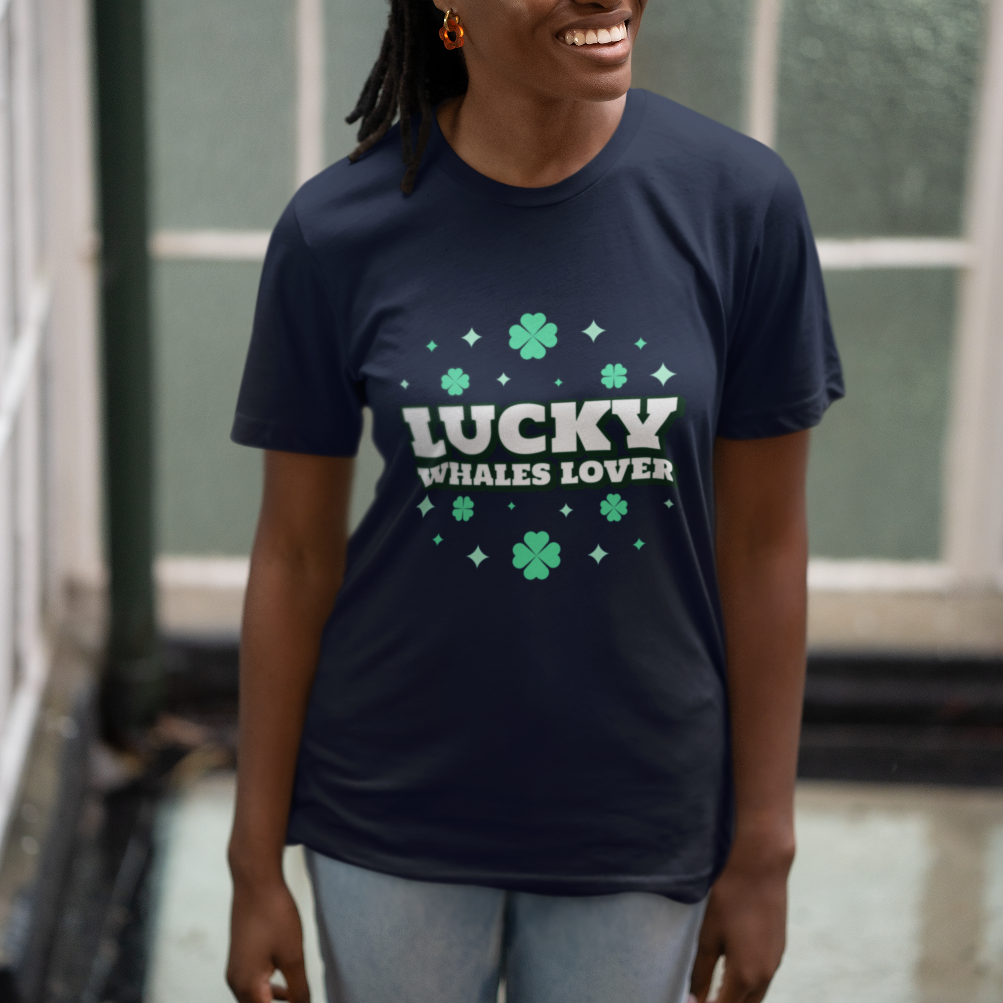 Lucky Whales Lover Funny Tee product thumbnail image Lucky Whales Lover Funny Tee product thumbnail image