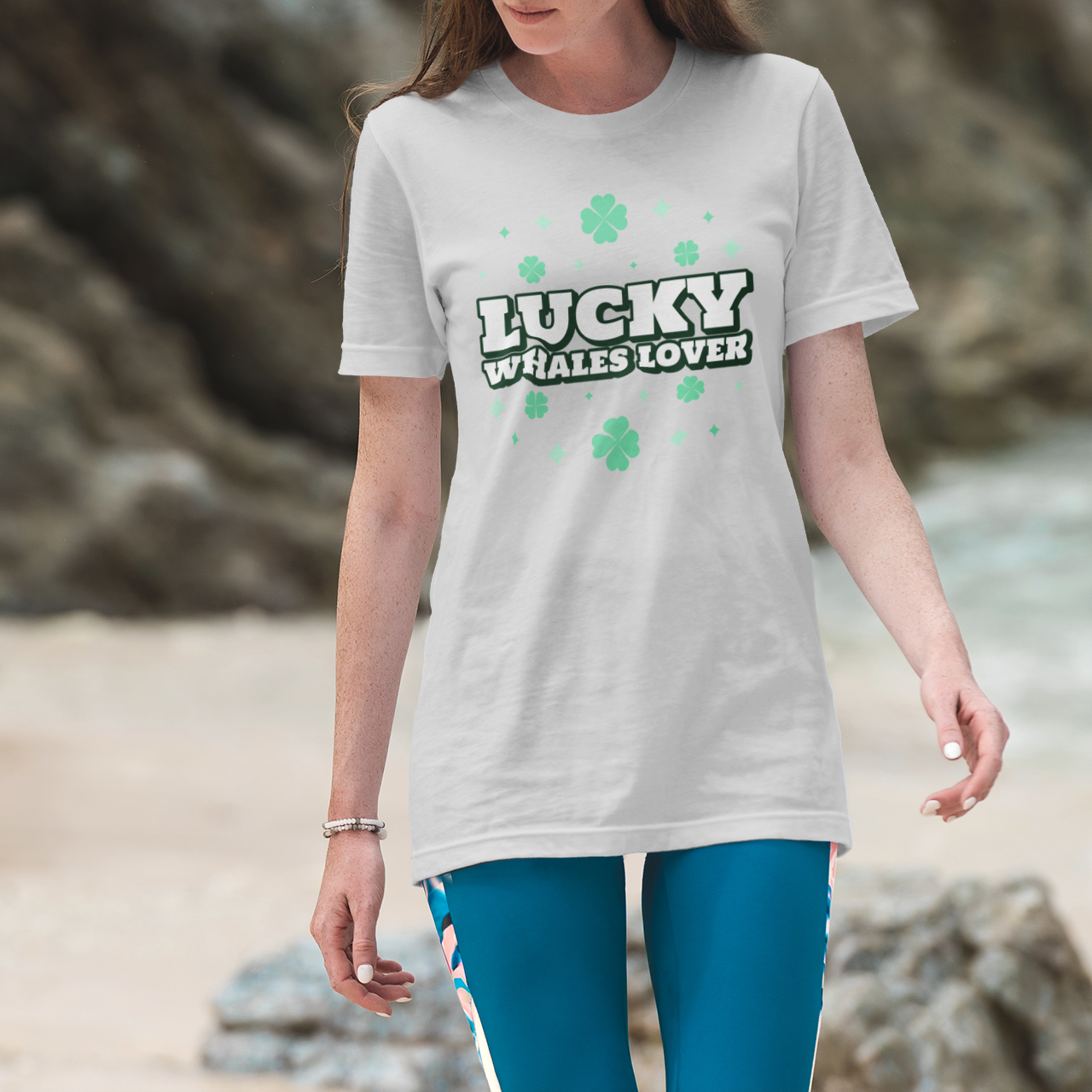 Lucky Whales Lover Funny Tee product thumbnail image Lucky Whales Lover Funny Tee product thumbnail image