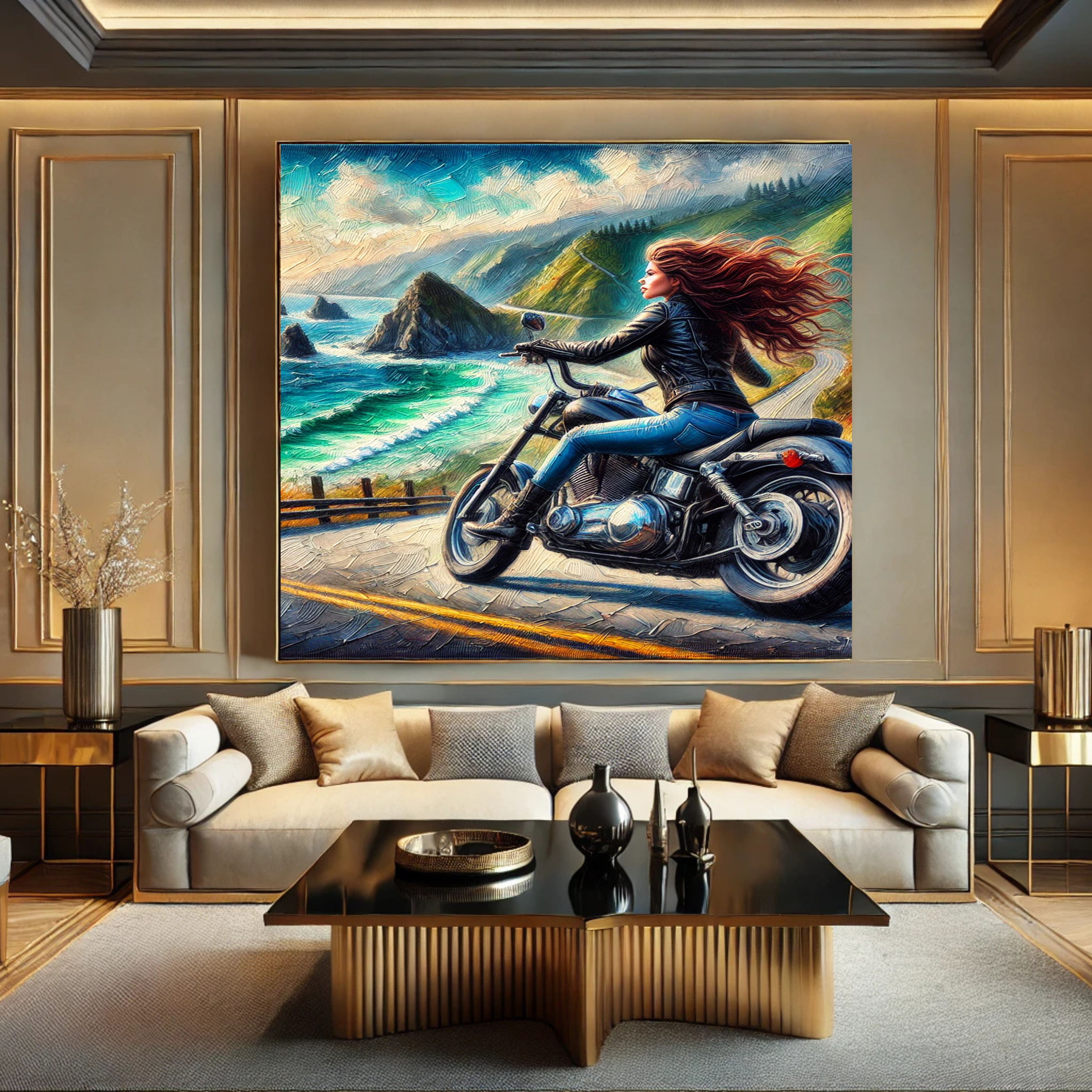 Ride the Freedom: Stunning Motorcycle Adventure Canvas Art product thumbnail image Ride the Freedom: Stunning Motorcycle Adventure Canvas Art product thumbnail image
