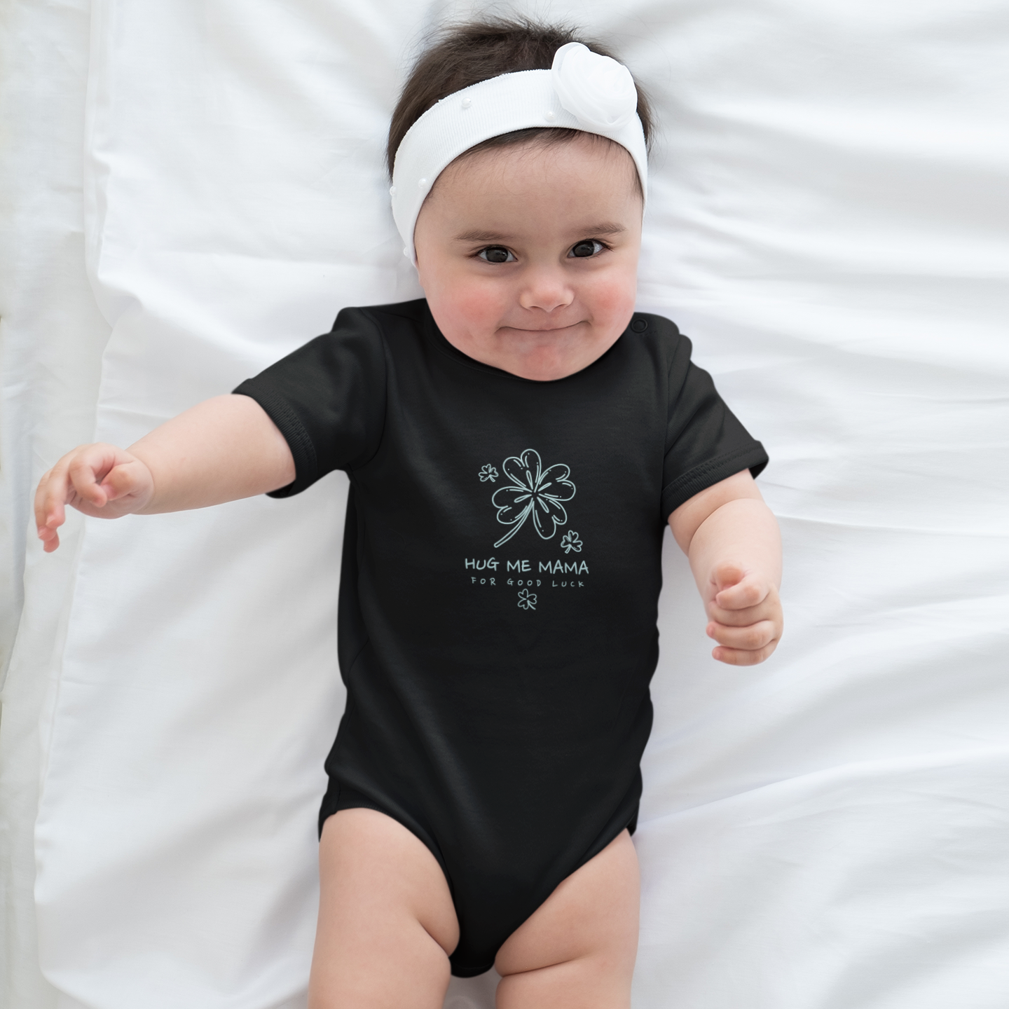 Hug Me Mama for Good Luck Baby Bodysuit