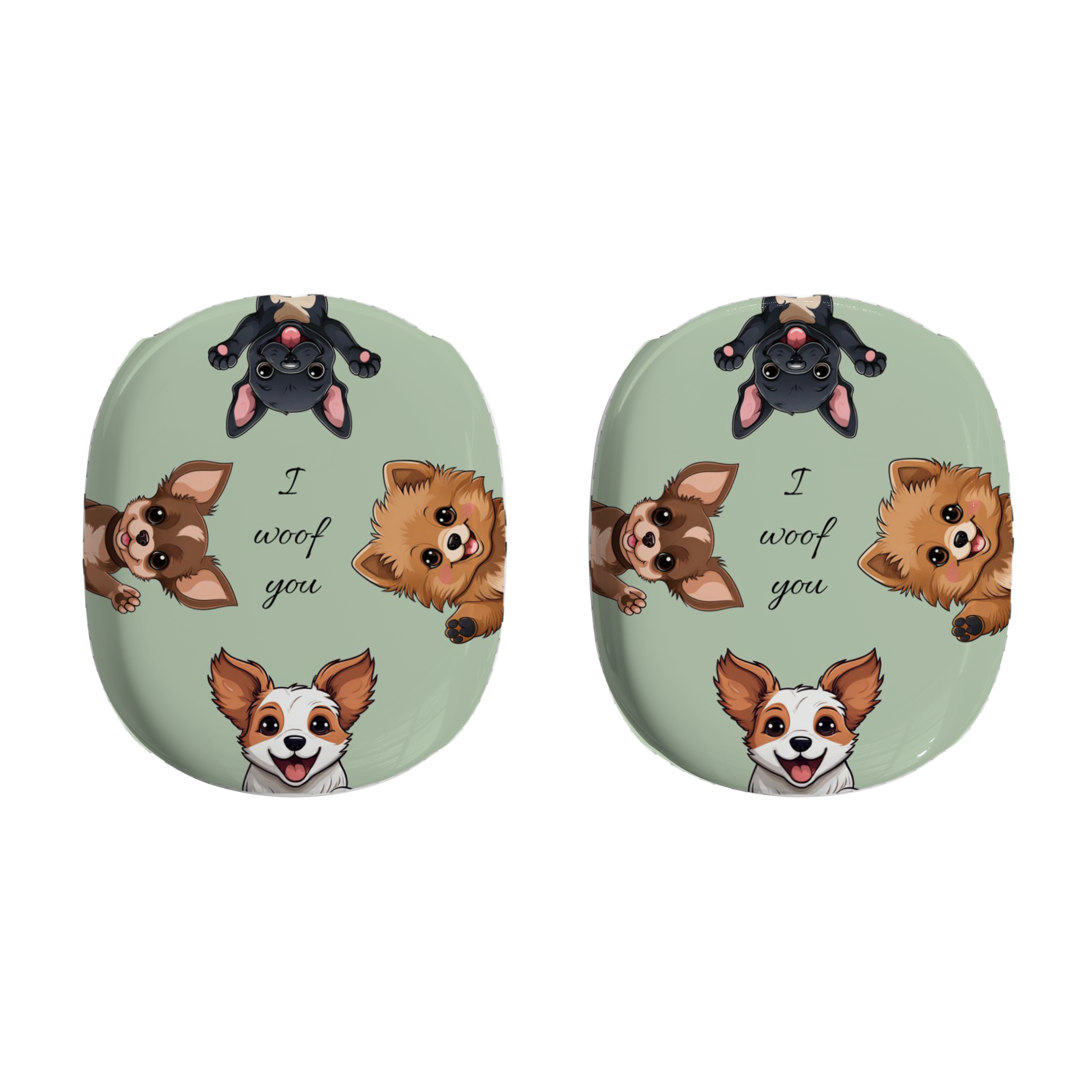 Cute Puppies - Themed AirPod Max Case - 'I Woof You' - Cute Dogs product thumbnail image Cute Puppies - Themed AirPod Max Case - 'I Woof You' - Cute Dogs product thumbnail image
