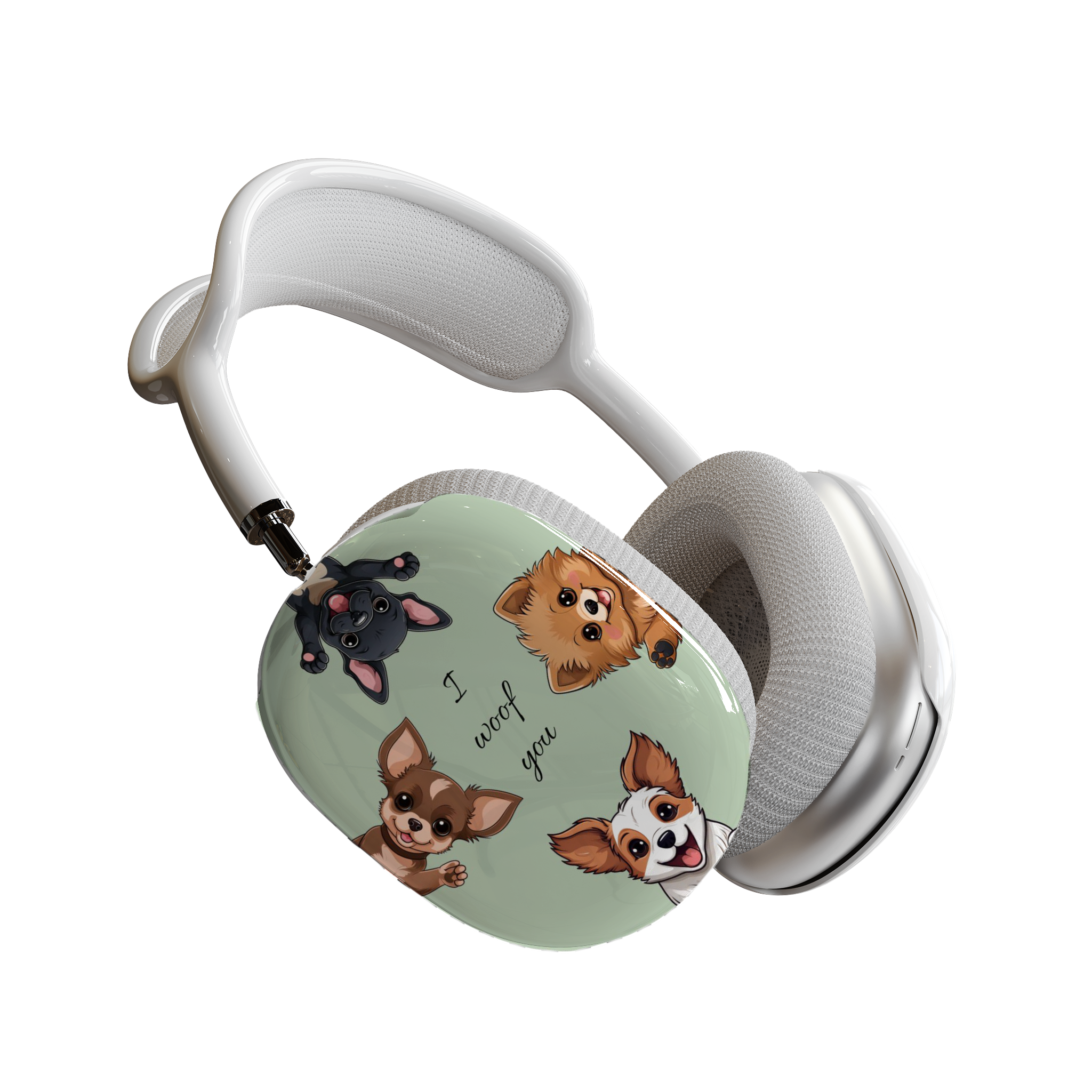 Cute Puppies - Themed AirPod Max Case - 'I Woof You' - Cute Dogs