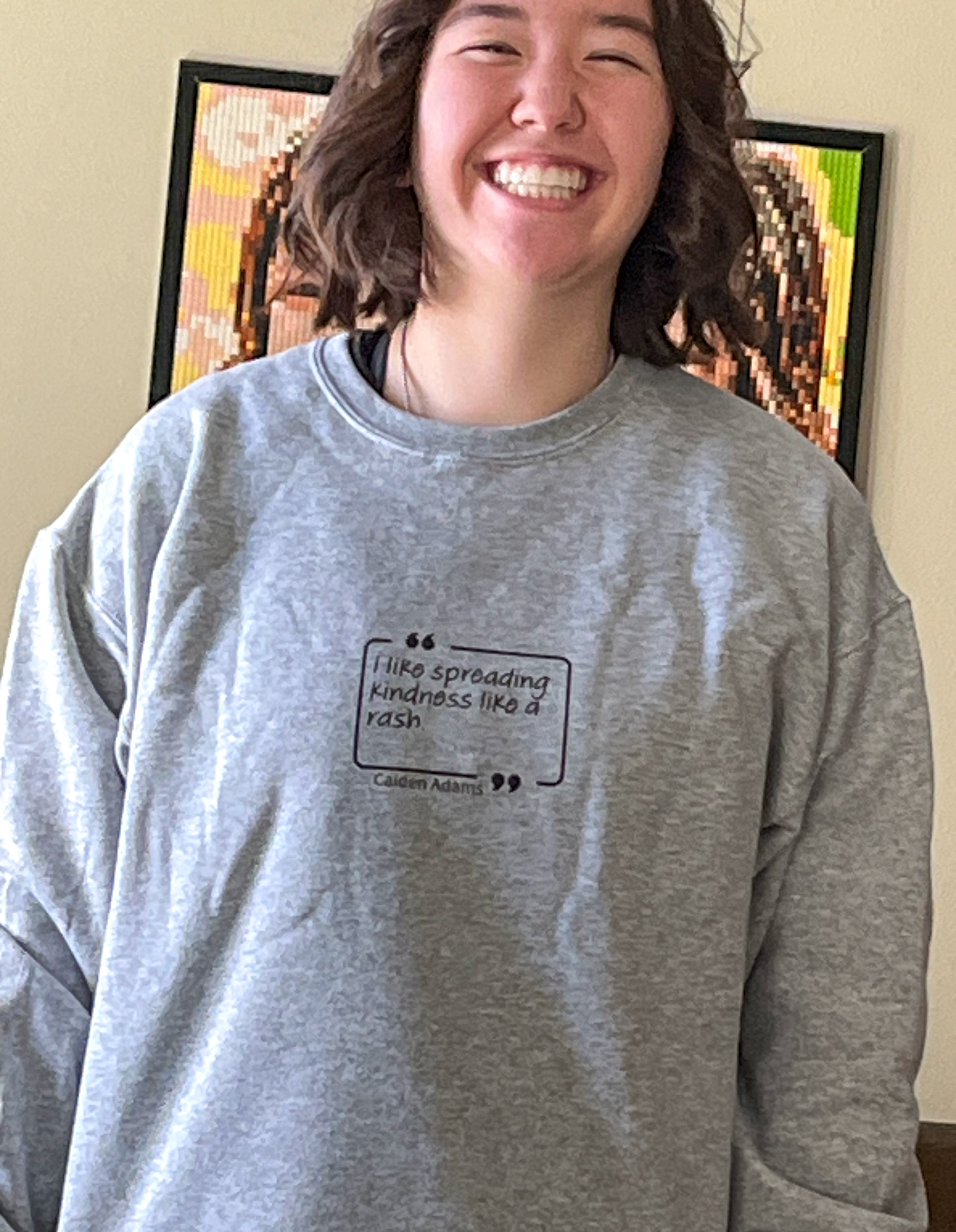 Spreading Kindness Unisex NuBlend® Crewneck Sweatshirt product thumbnail image Spreading Kindness Unisex NuBlend® Crewneck Sweatshirt product thumbnail image