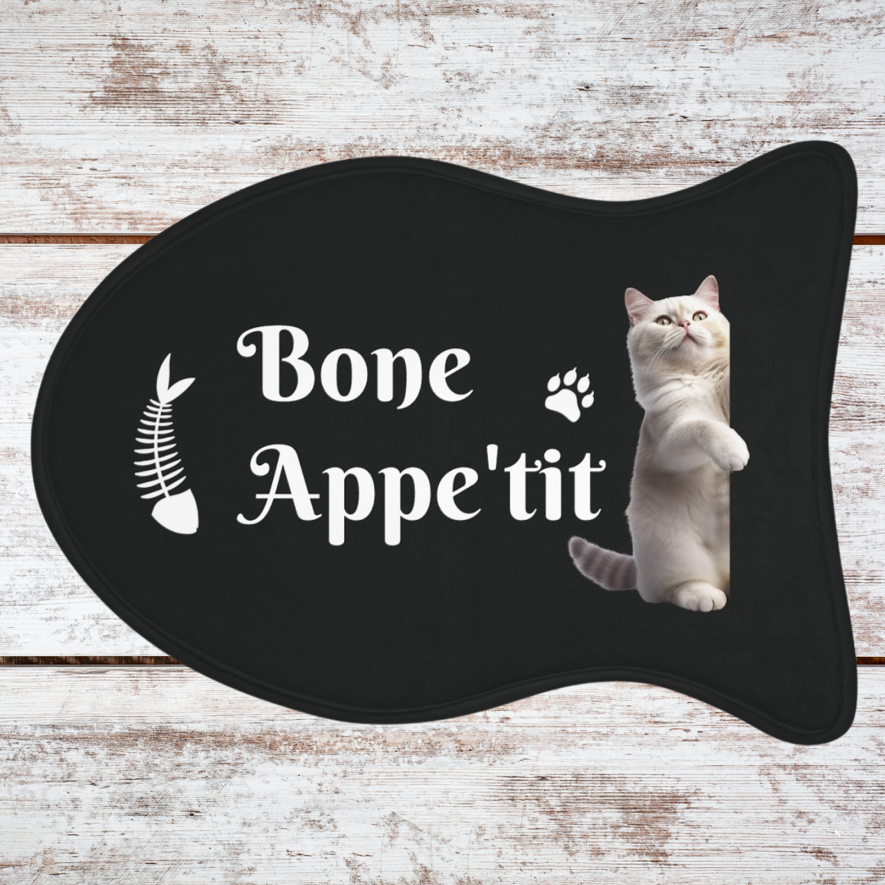 Pet Feeding Mat - Bone Appe'tit - Cat Pet Feeding Mat - Bone Appe'tit - Cat