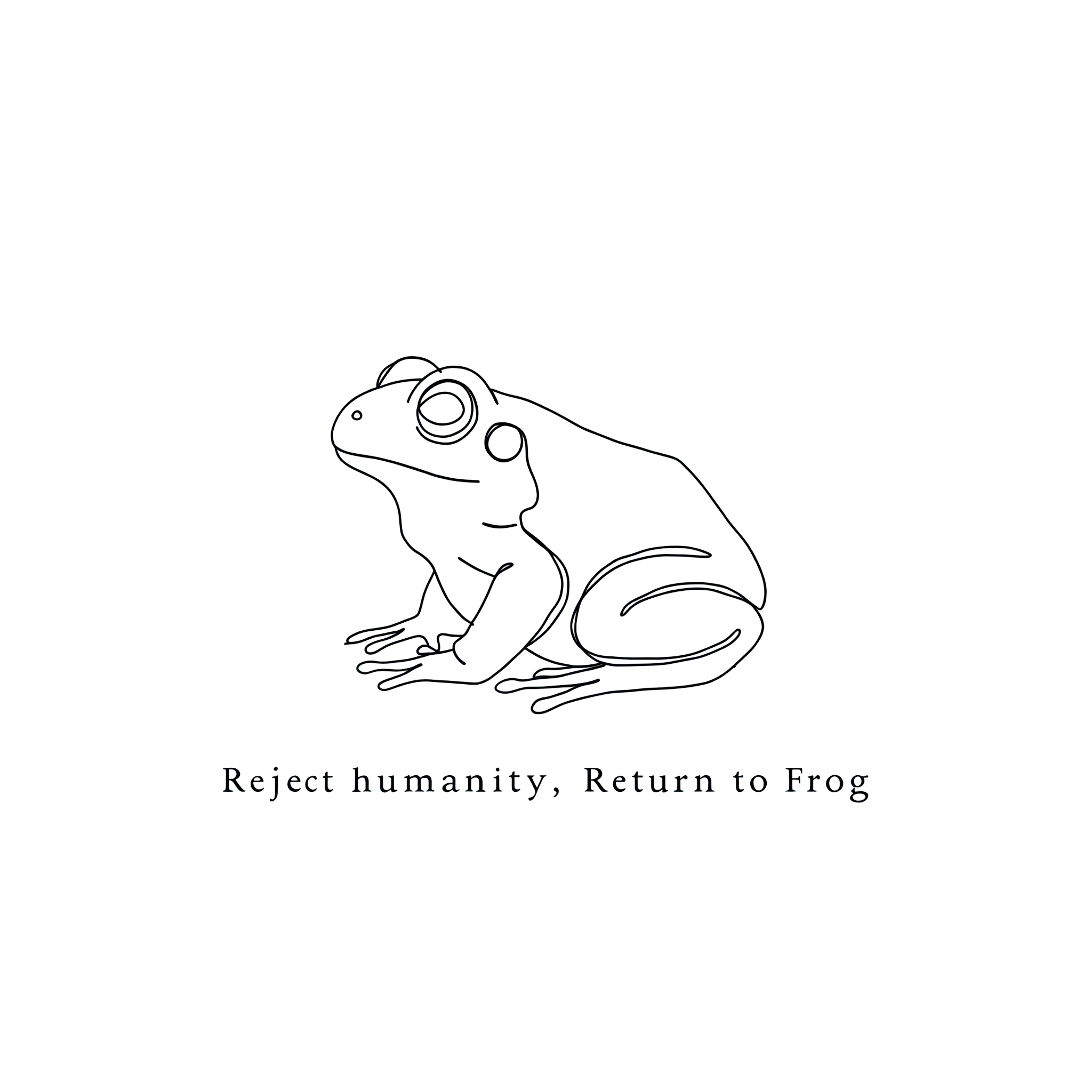 Reject Humanity, Return to Frog | Unisex Sweater, Ethically Made Cotton Hoodie, Medium Weight Fabric, Classic Fit | Irrelevant Attire