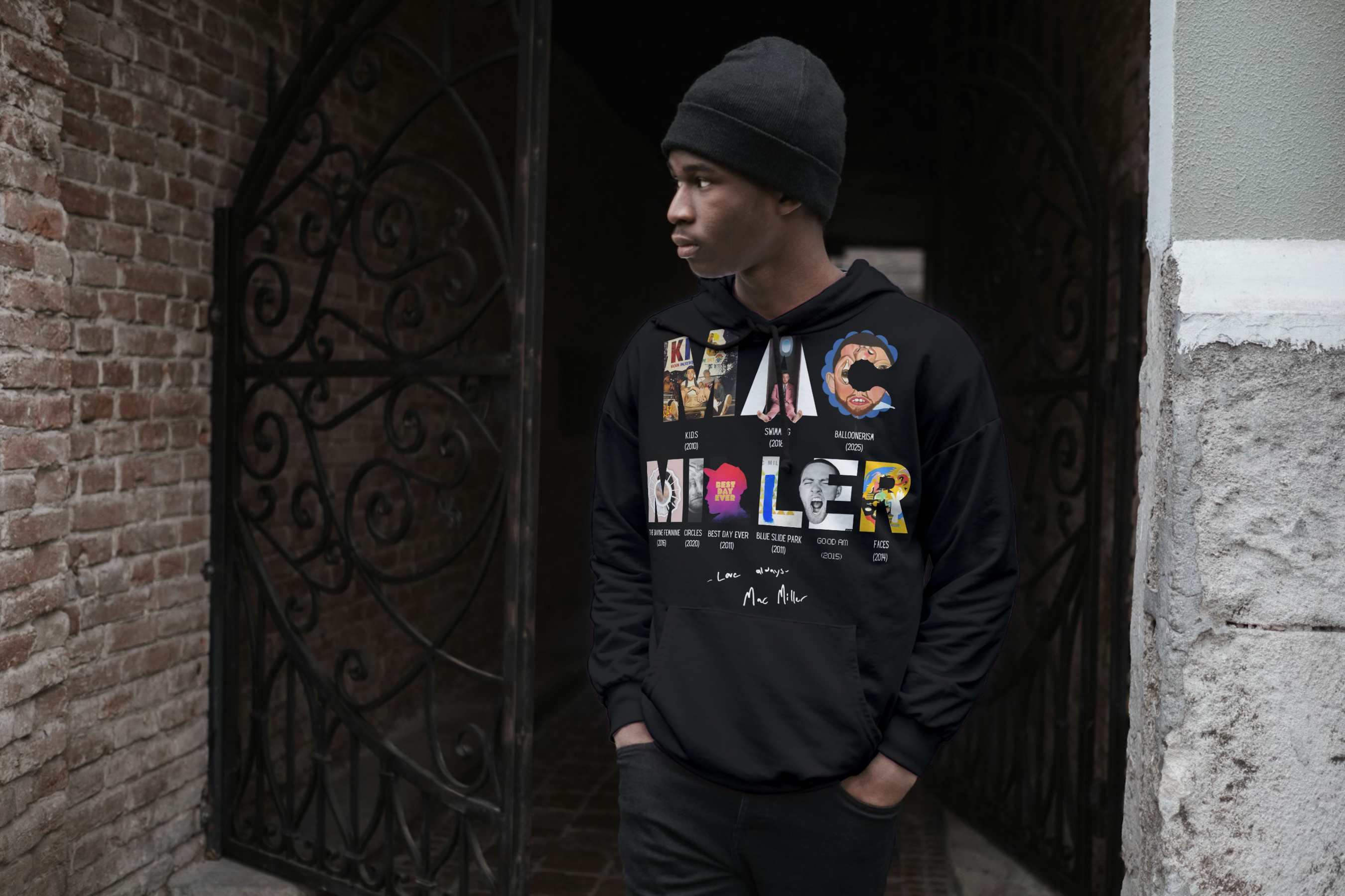 Mac Miller "The Albums" Hoodie – ✨ A portion of every sale goes directly to the Mac Miller Foundation. Help us reach our goal of $10,000 in donations for 2025! ✨ product thumbnail image