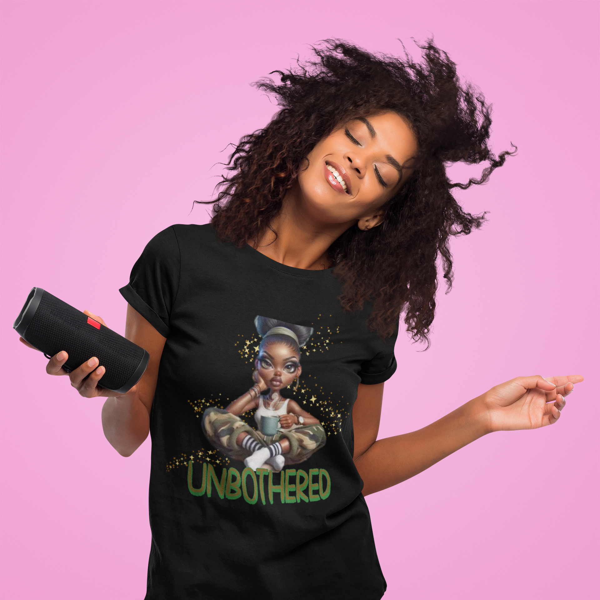 Unbothered Serenity T-Shirts for Women, Black Woman Empowerment, 92% Black Women Shirts, Melanin Magic T-Shirts, Black Girl Magic Tees product thumbnail image