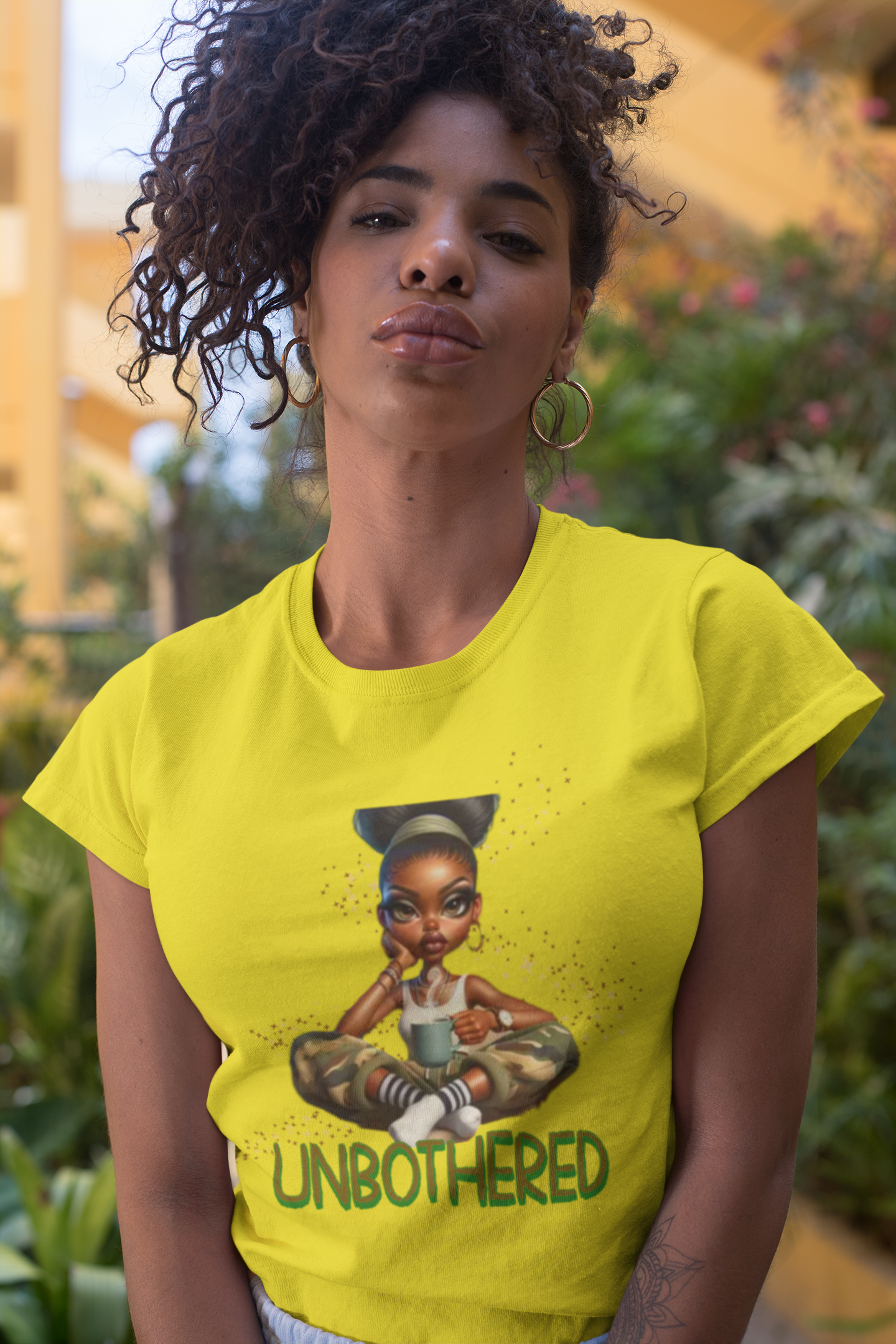 Unbothered Serenity T-Shirts for Women, Black Woman Empowerment, 92% Black Women Shirts, Melanin Magic T-Shirts, Black Girl Magic Tees product thumbnail image