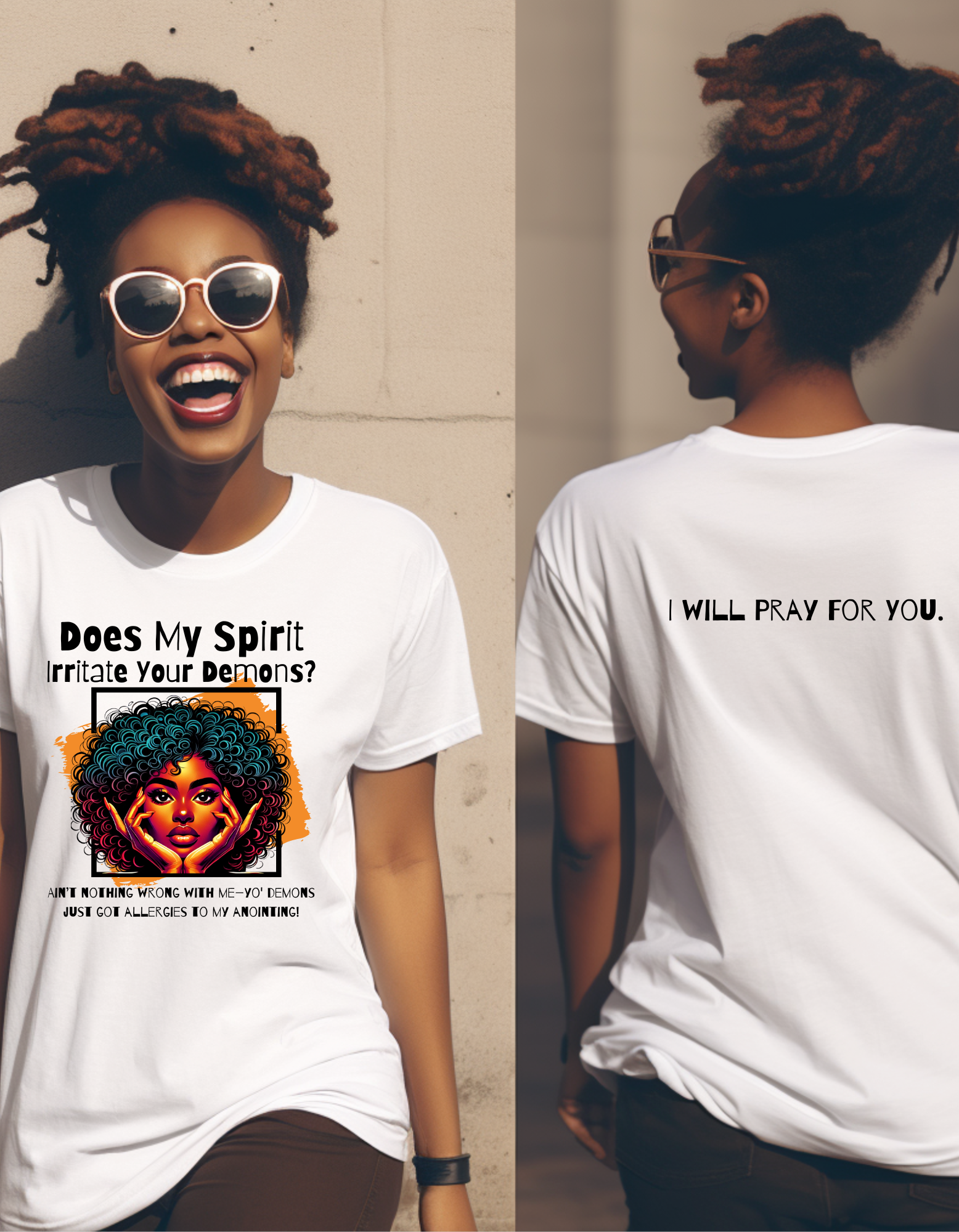 My Spirit Disturbing Yours T-Shirt, Empowerment Tee, Gift for Her, Positive Vibes Shirt, Funny Quote Apparel, Unisex Casual Wear, Prayer Tee