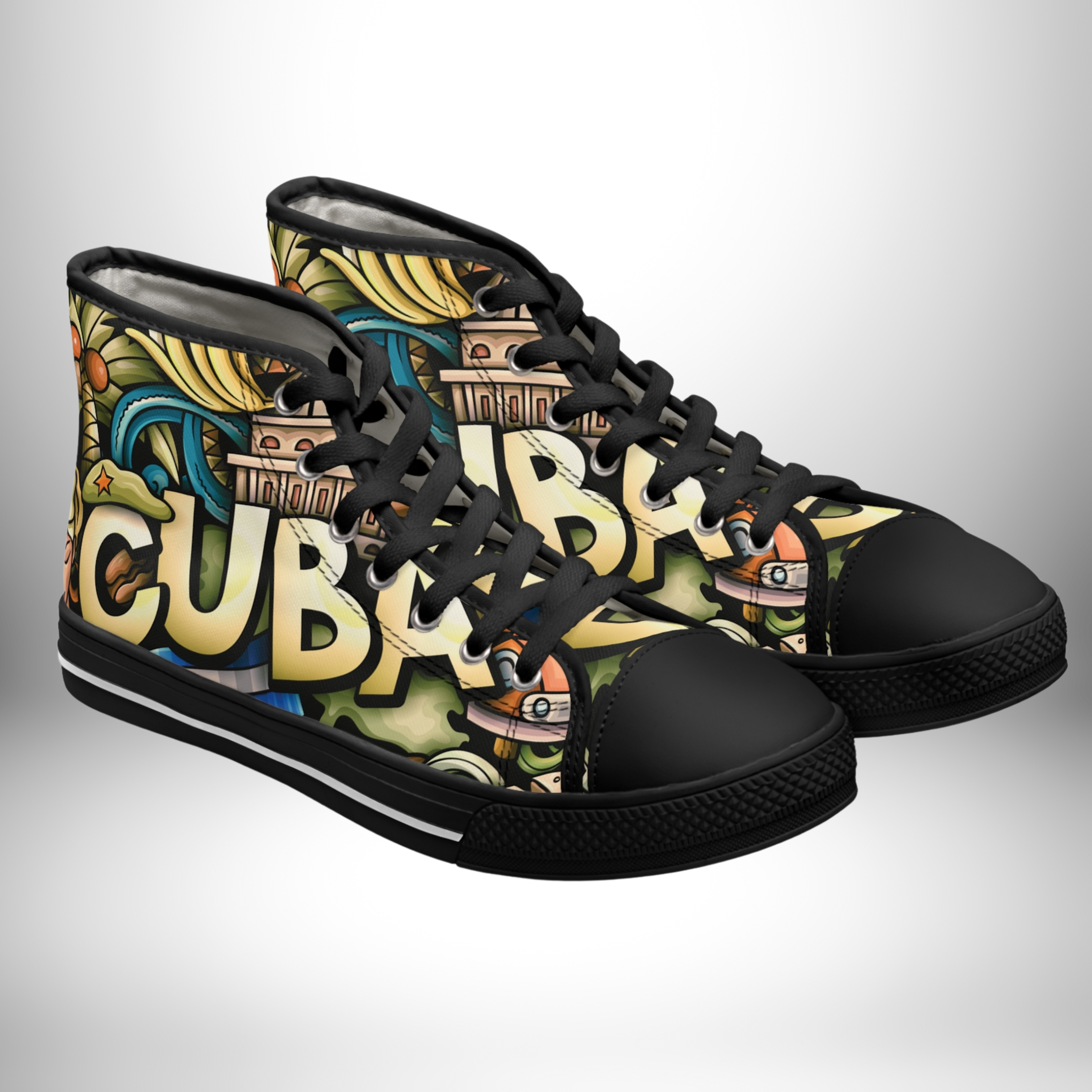 Cuba Culture Lifestyle, Women's High Top Sneakers