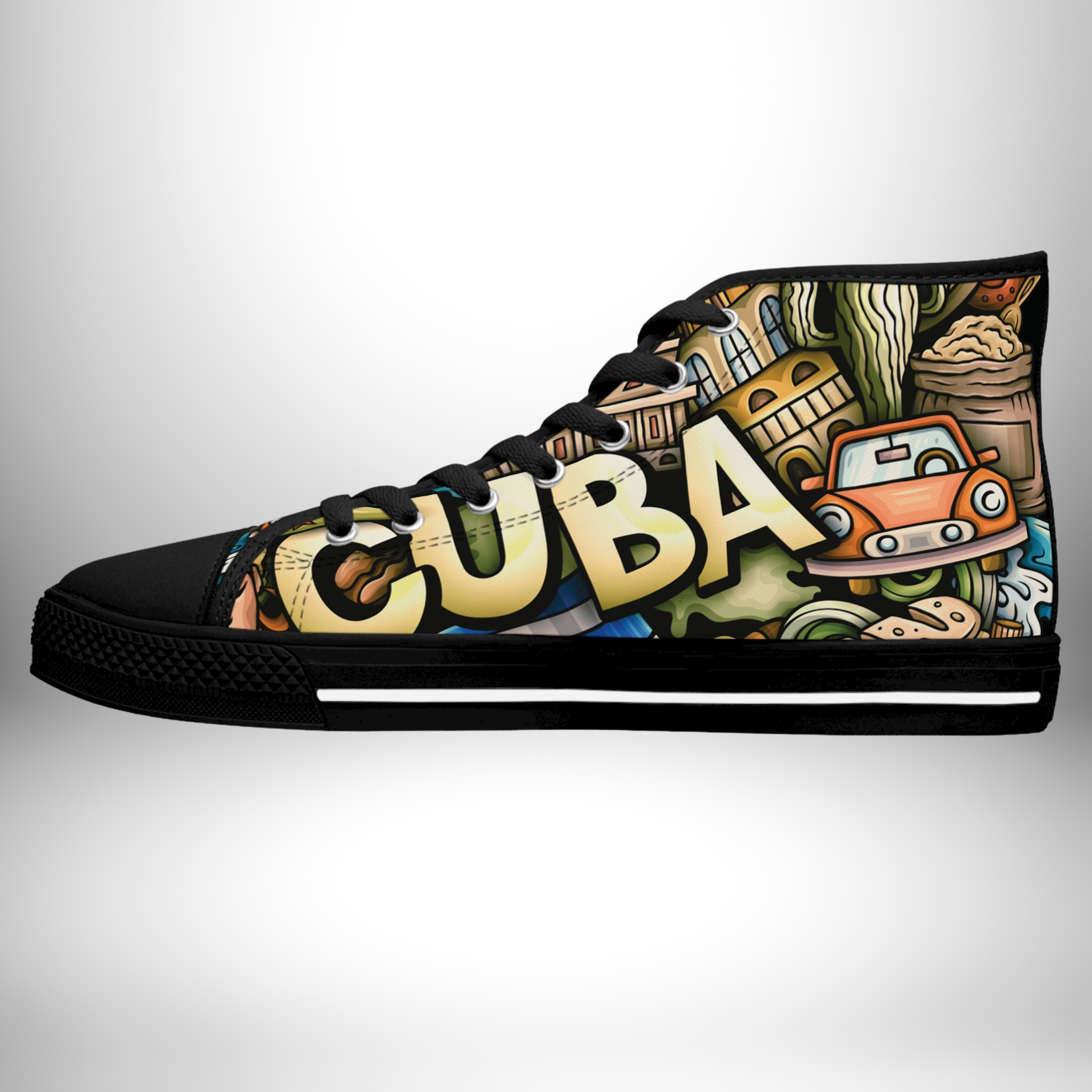 Cuba Culture Lifestyle, Women's High Top Sneakers product thumbnail image