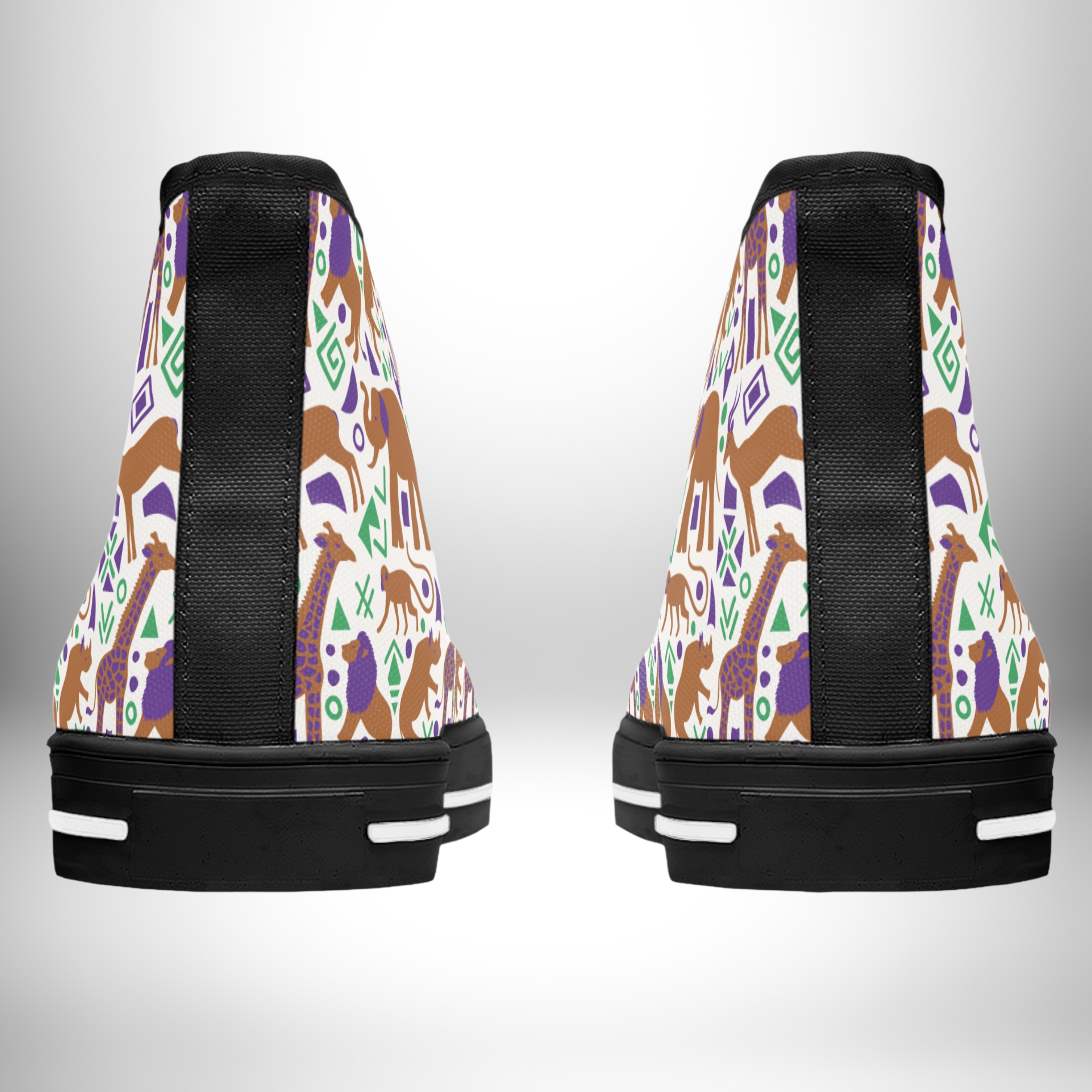 African Abstract High Top Sneakers for Women product thumbnail image
