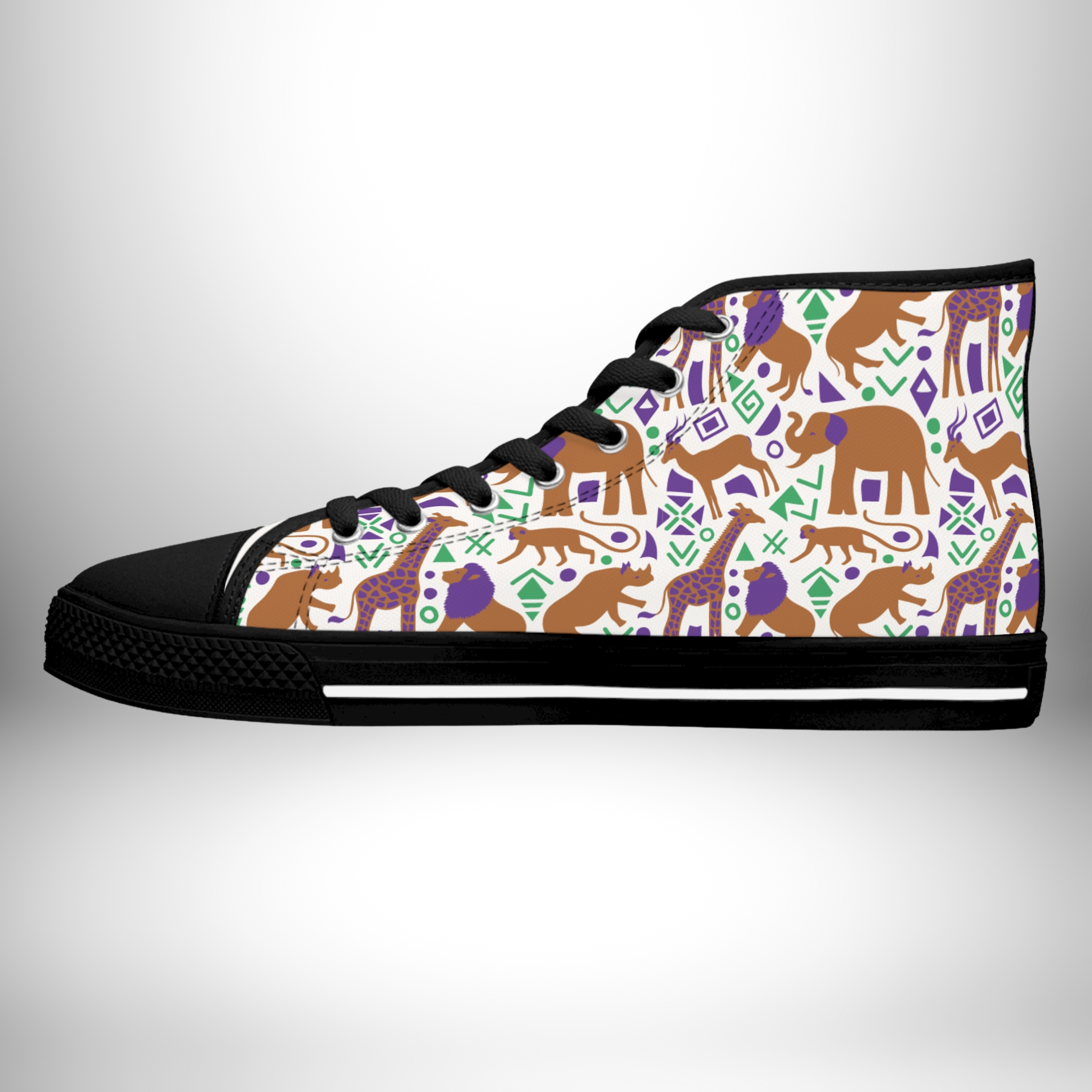 African Abstract High Top Sneakers for Women product thumbnail image