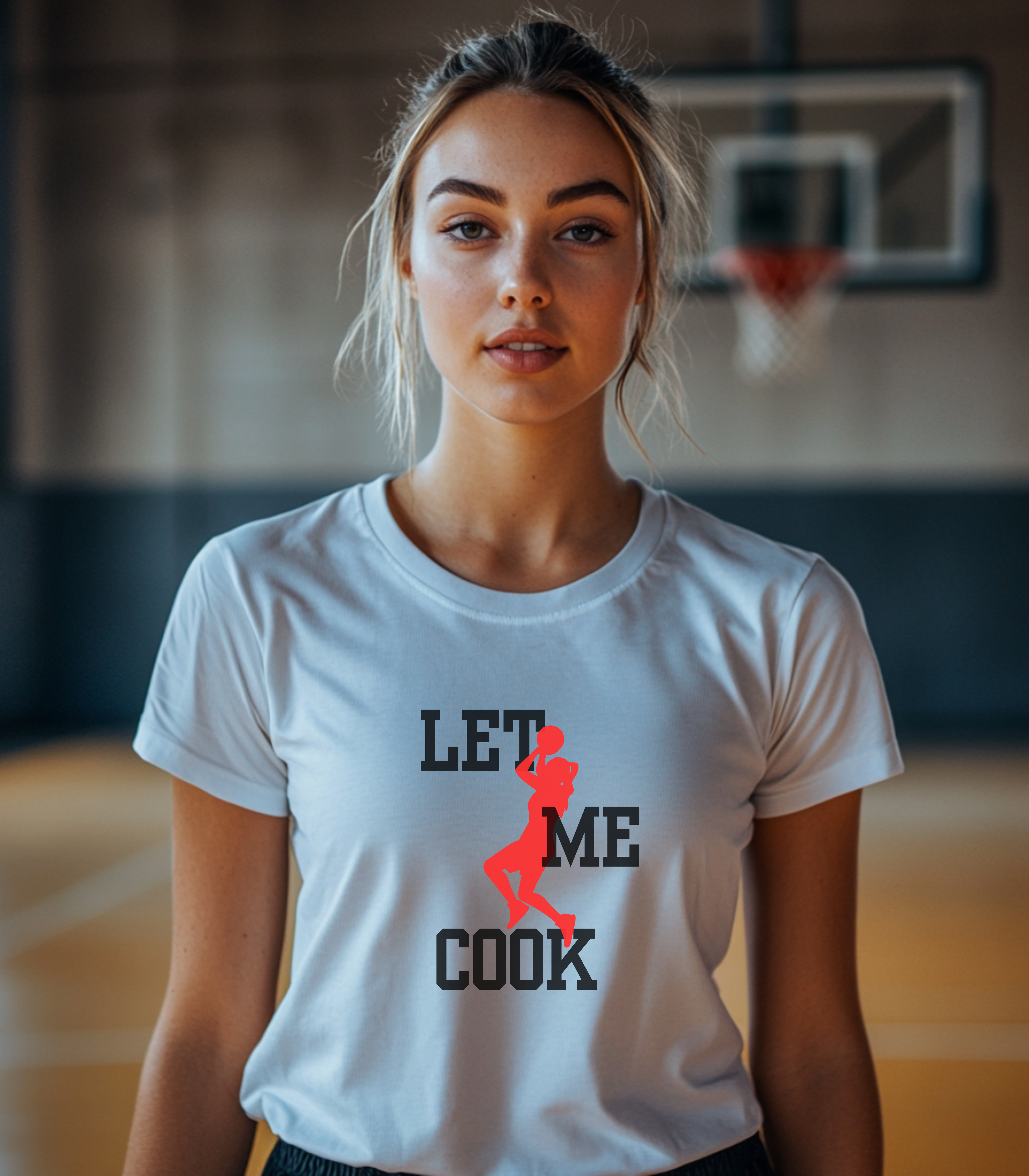 Let Me Cook Graphic Tshirt, Girls Basketball T-shirt, Funny Bball Tee, Team Basketball Shirts, Basketball Gifts, Basketball Team Shirts 