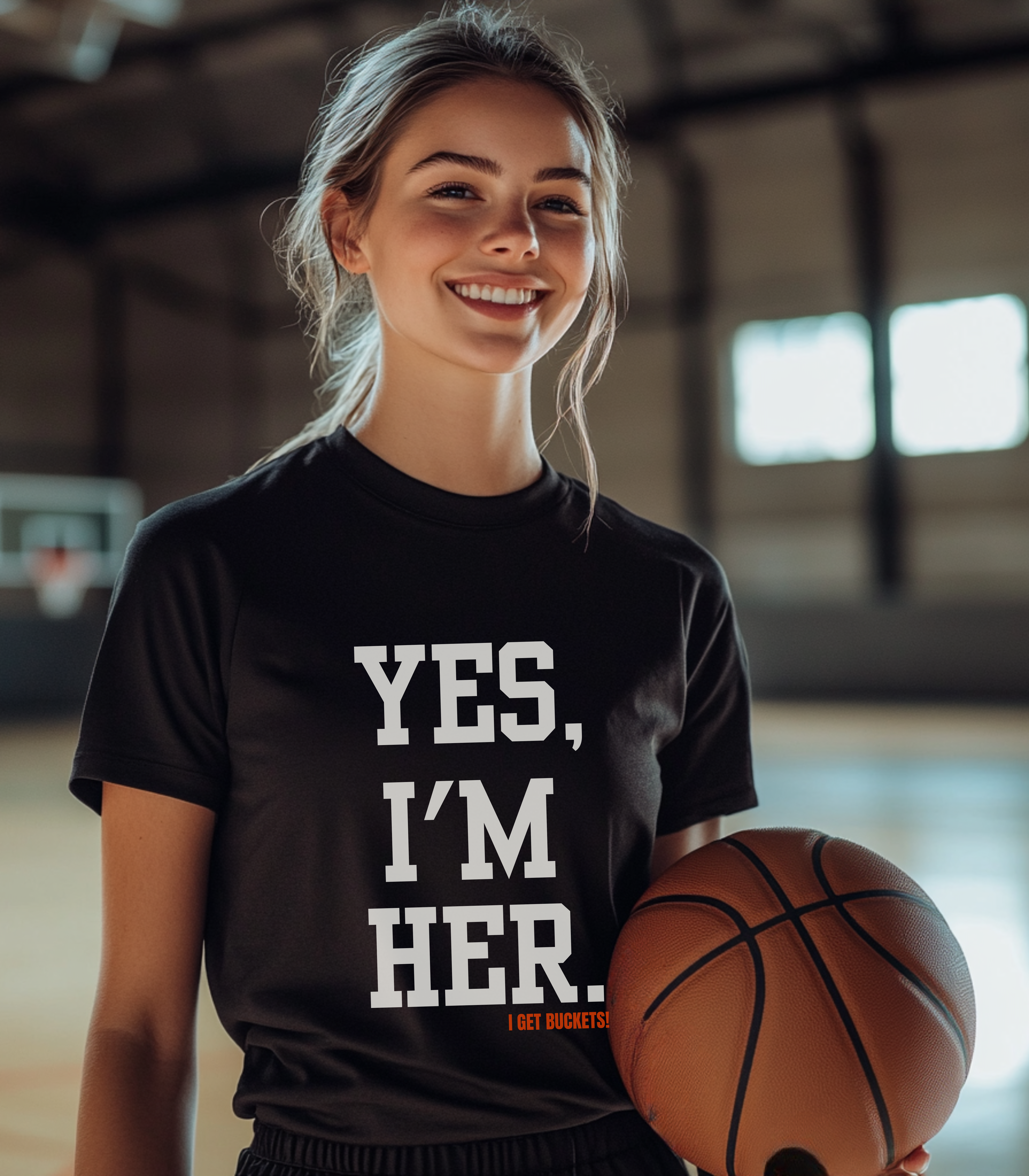 Yes I'm Her Basketball Shirt, Basketball T-shirt, Team Basketball Shirts, Basketball Gifts, Basketball Team Shirts 