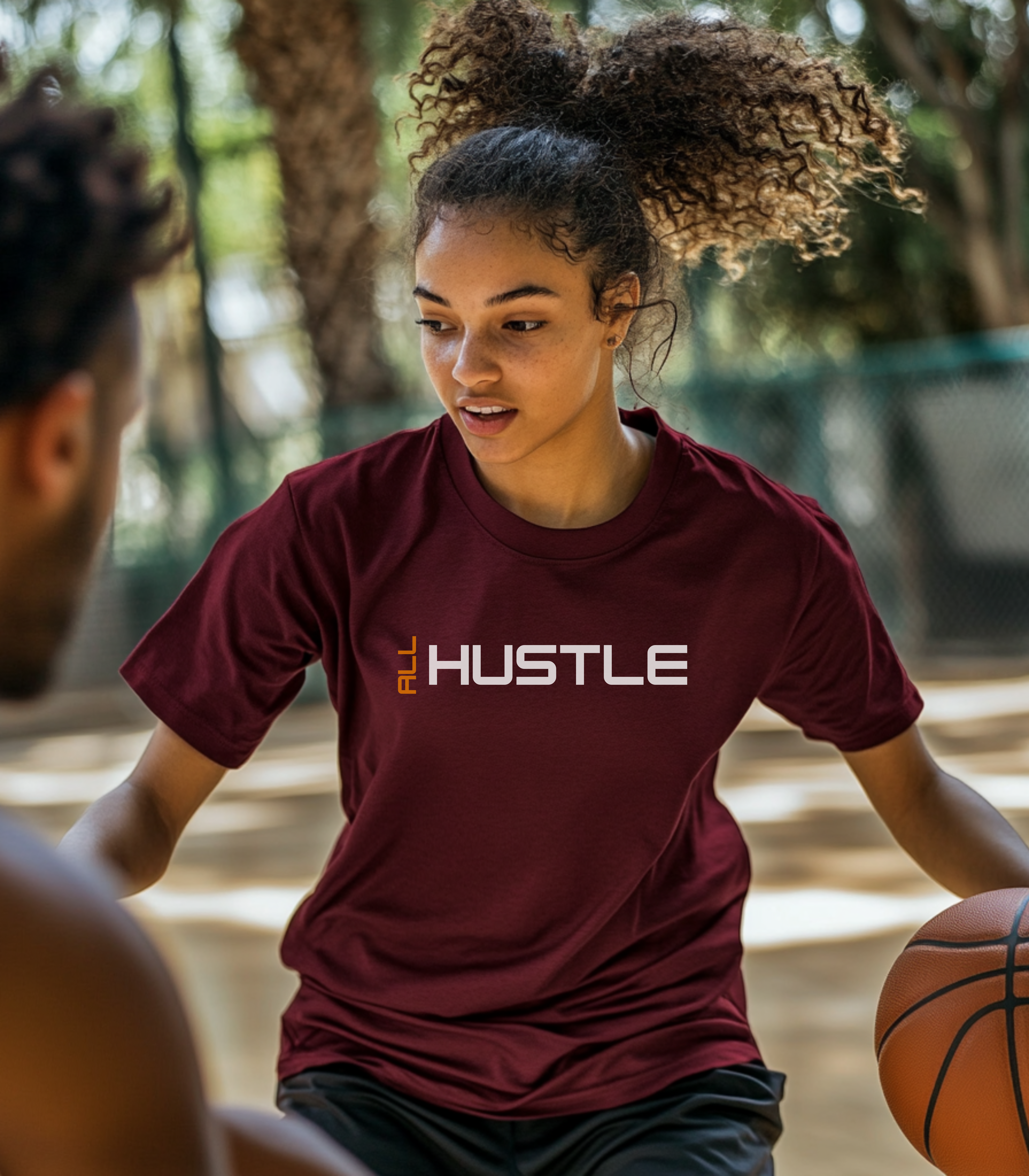 All Hustle Basketball Shirt, Basketball T-shirt, Team Basketball Shirts, Basketball Gifts, Basketball Team Shirts  product thumbnail image