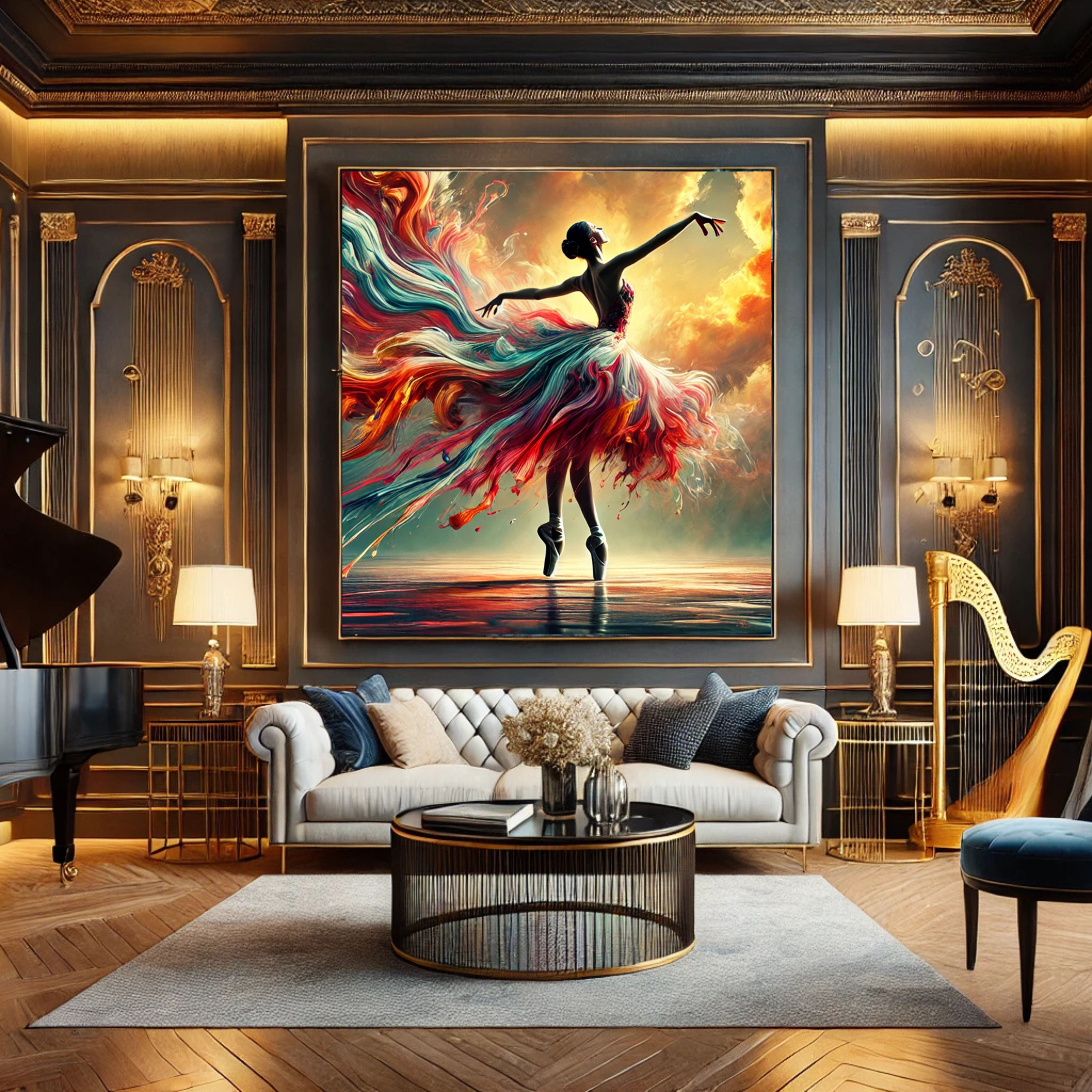 Ballet Dancer Matte Canvas Wall Art - Elegant Home Decor product thumbnail image