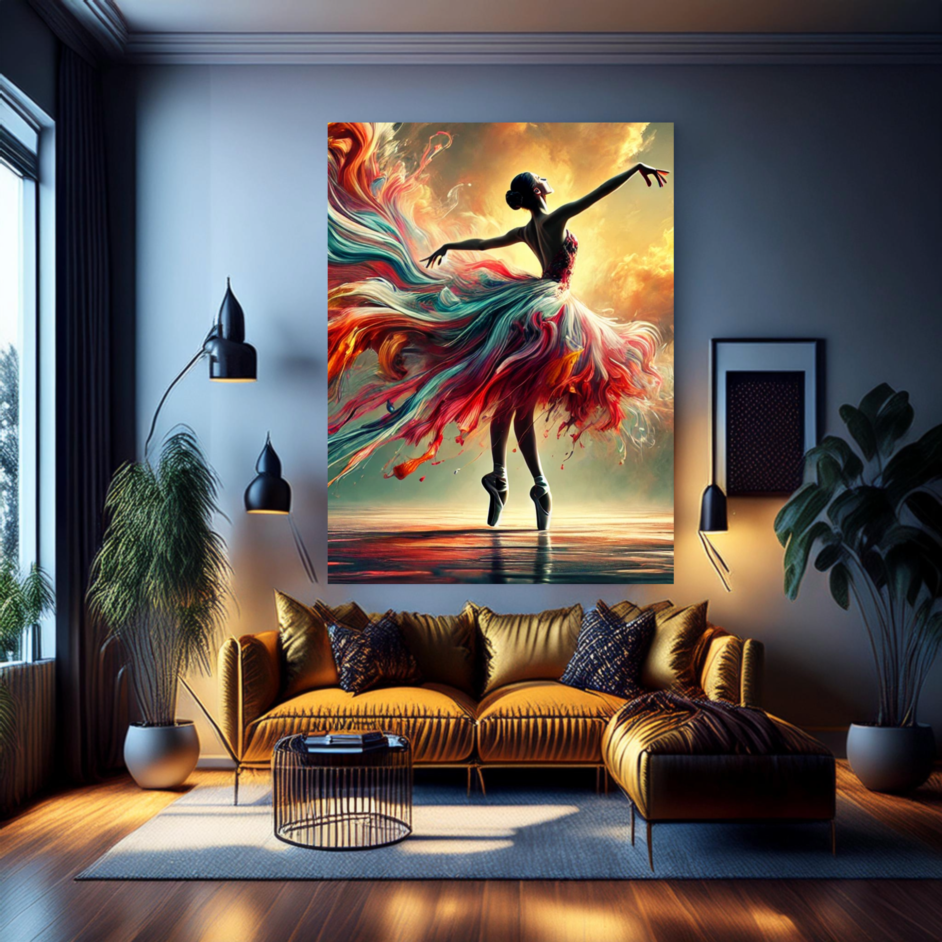 Ballet Dancer Matte Canvas Wall Art - Elegant Home Decor