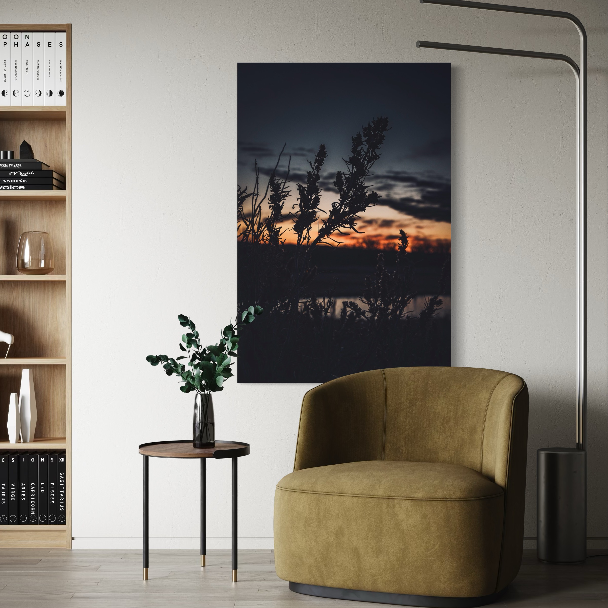 Serene Nature Fine Art Poster - Sunset Silhouette Wall Decor for Home Serene Nature Fine Art Poster - Sunset Silhouette Wall Decor for Home