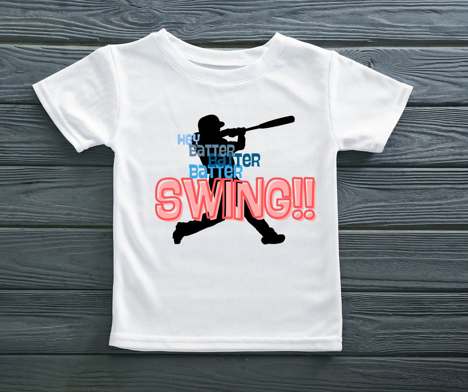 Hey Batter Batter Swing!! Women's Softstyle Tee product thumbnail image Hey Batter Batter Swing!! Women's Softstyle Tee product thumbnail image