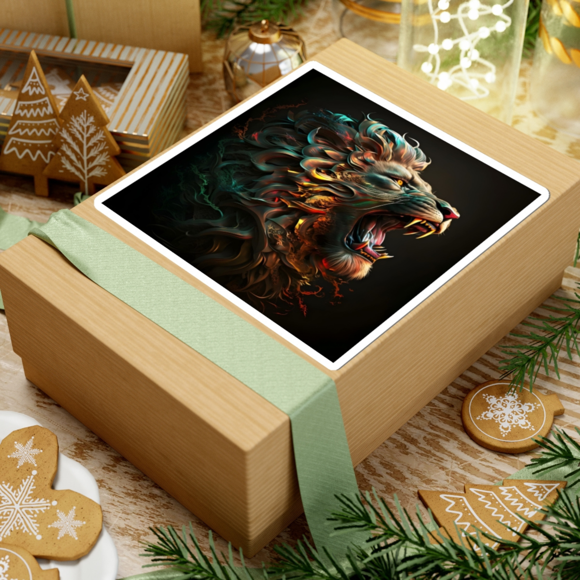 Leo the Lion Astrological Sign Kiss-Cut Stickers product thumbnail image Leo the Lion Astrological Sign Kiss-Cut Stickers product thumbnail image