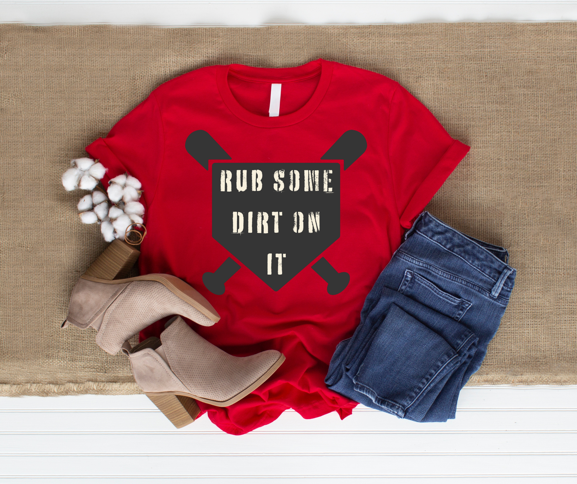 Rub Some Dirt on it- Women's Baseball Tee product thumbnail image Rub Some Dirt on it- Women's Baseball Tee product thumbnail image