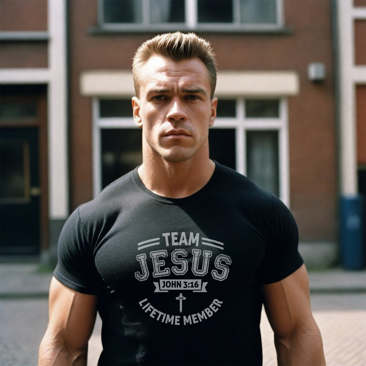 TEAM JESUS Unisex Jersey Short Sleeve Tee product thumbnail image TEAM JESUS Unisex Jersey Short Sleeve Tee product thumbnail image