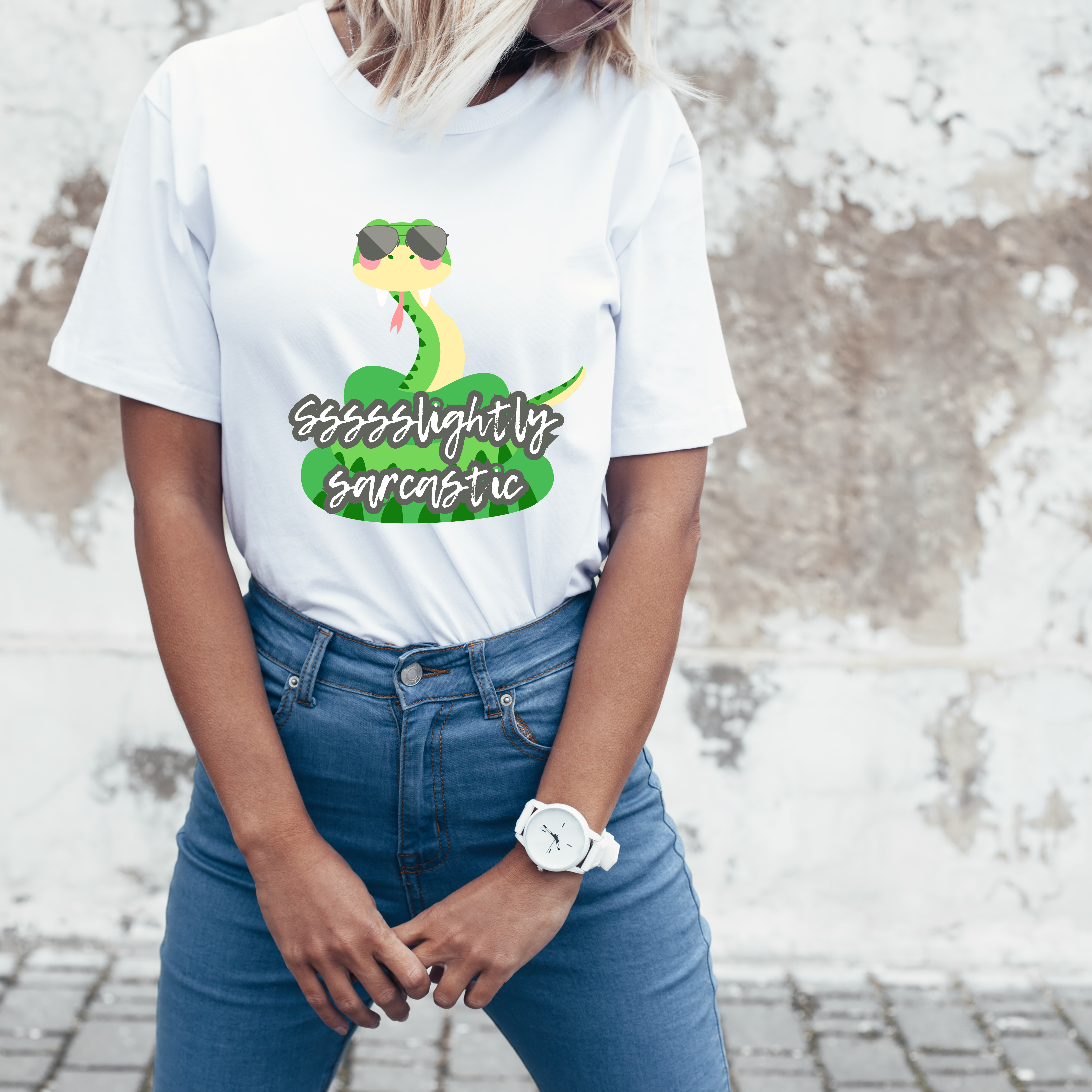 Slightly Sarcastic Snake Unisex Tee product thumbnail image Slightly Sarcastic Snake Unisex Tee product thumbnail image
