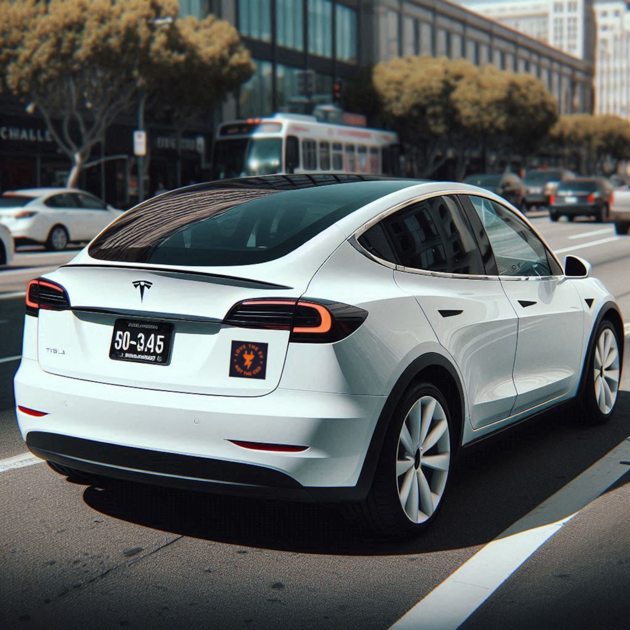 Car Magnet - Love the EV, Not the CEO - Elon Disapproval product thumbnail image Car Magnet - Love the EV, Not the CEO - Elon Disapproval product thumbnail image