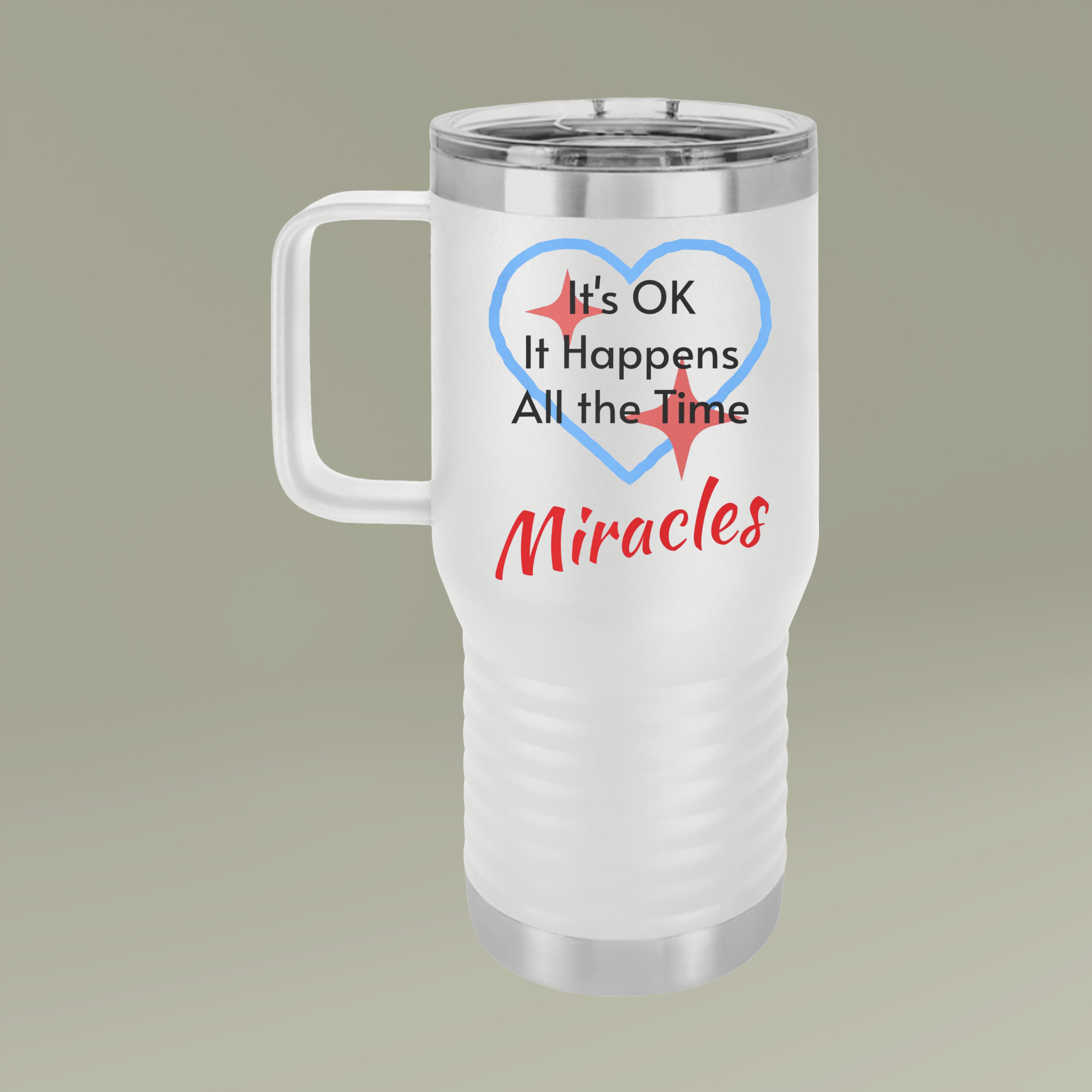 Polar Camel Travel Mug - 20oz Stainless Steel, Miracles Happen product thumbnail image Polar Camel Travel Mug - 20oz Stainless Steel, Miracles Happen product thumbnail image