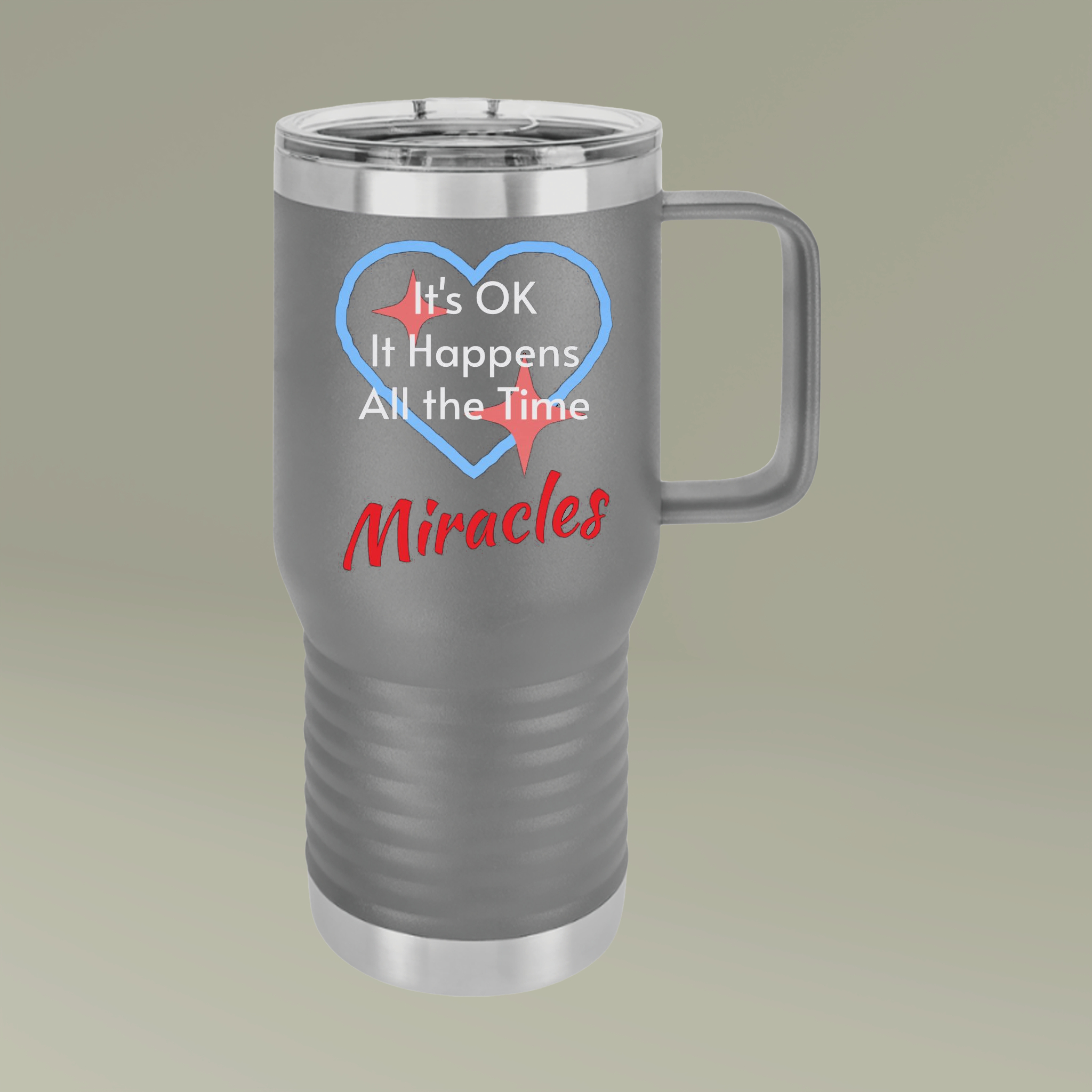 Polar Camel Travel Mug - 20oz Stainless Steel, Miracles Happen product thumbnail image Polar Camel Travel Mug - 20oz Stainless Steel, Miracles Happen product thumbnail image
