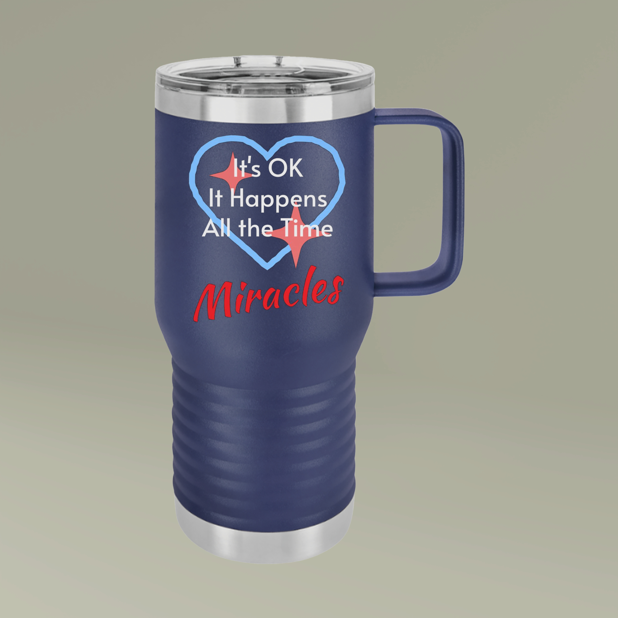 Polar Camel Travel Mug - 20oz Stainless Steel, Miracles Happen product thumbnail image Polar Camel Travel Mug - 20oz Stainless Steel, Miracles Happen product thumbnail image