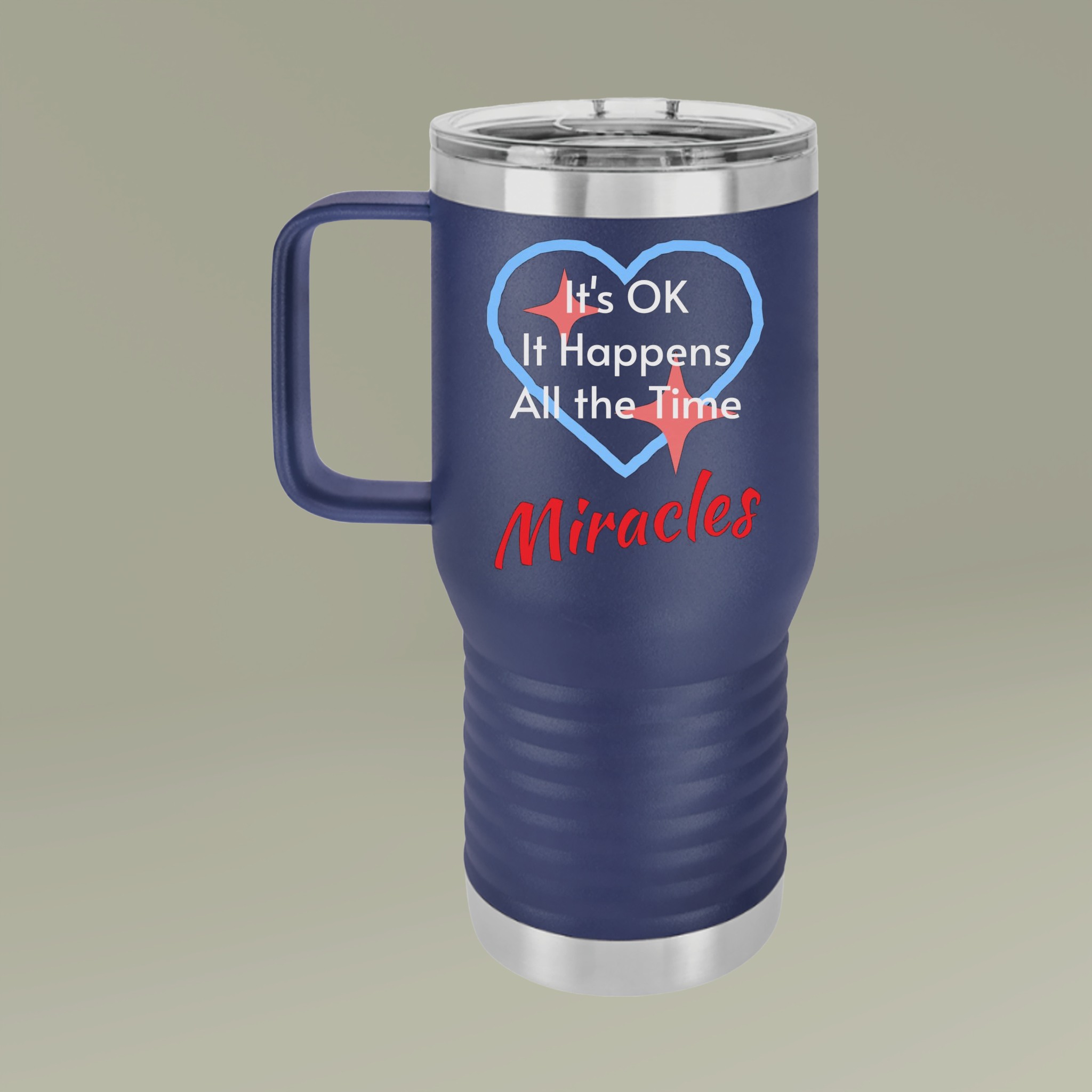 Polar Camel Travel Mug - 20oz Stainless Steel, Miracles Happen product thumbnail image Polar Camel Travel Mug - 20oz Stainless Steel, Miracles Happen product thumbnail image