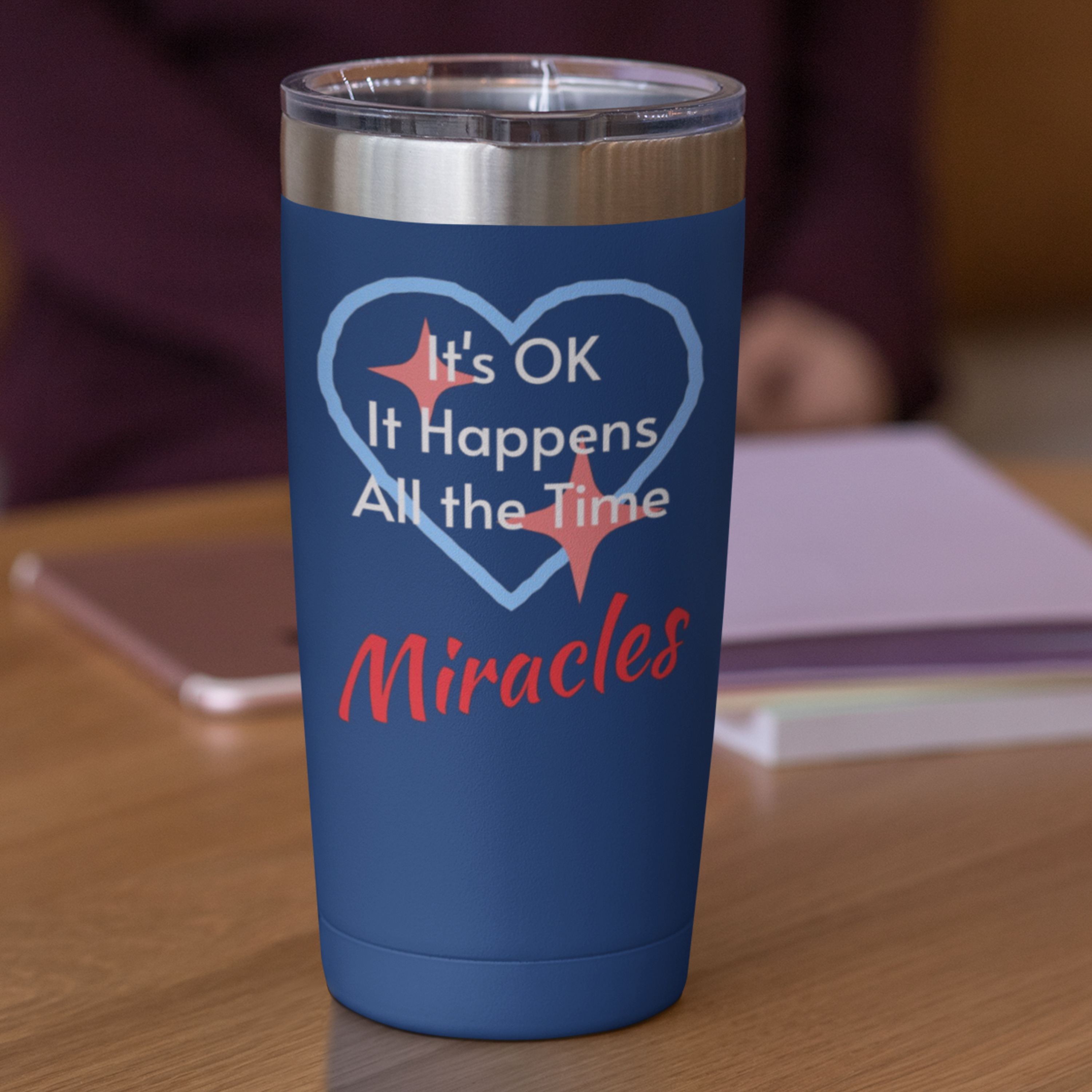 Polar Camel Tumbler - 20 oz Stainless Steel, Miracles Happen product thumbnail image Polar Camel Tumbler - 20 oz Stainless Steel, Miracles Happen product thumbnail image