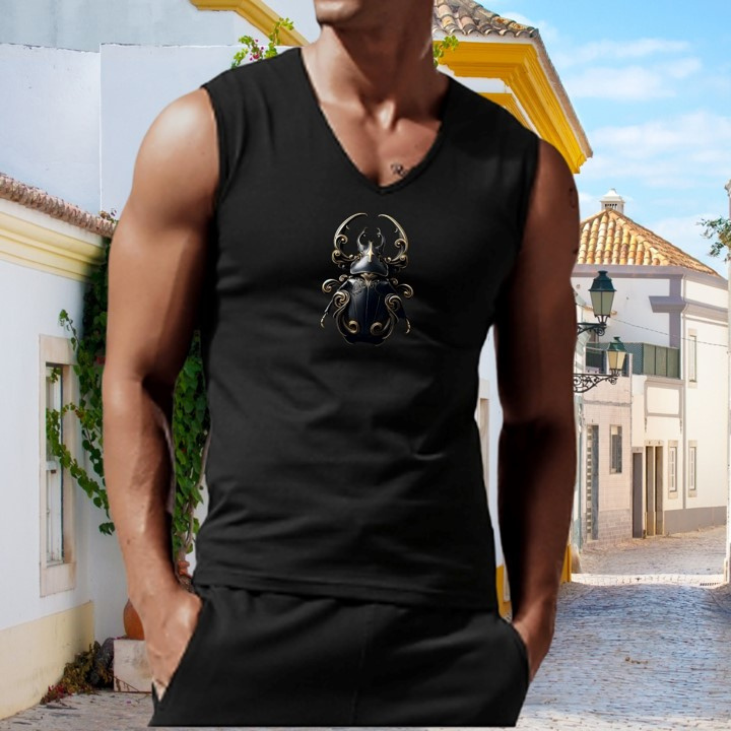 Ancient Egyptian Scarab Unisex Jersey Tank product thumbnail image Ancient Egyptian Scarab Unisex Jersey Tank product thumbnail image