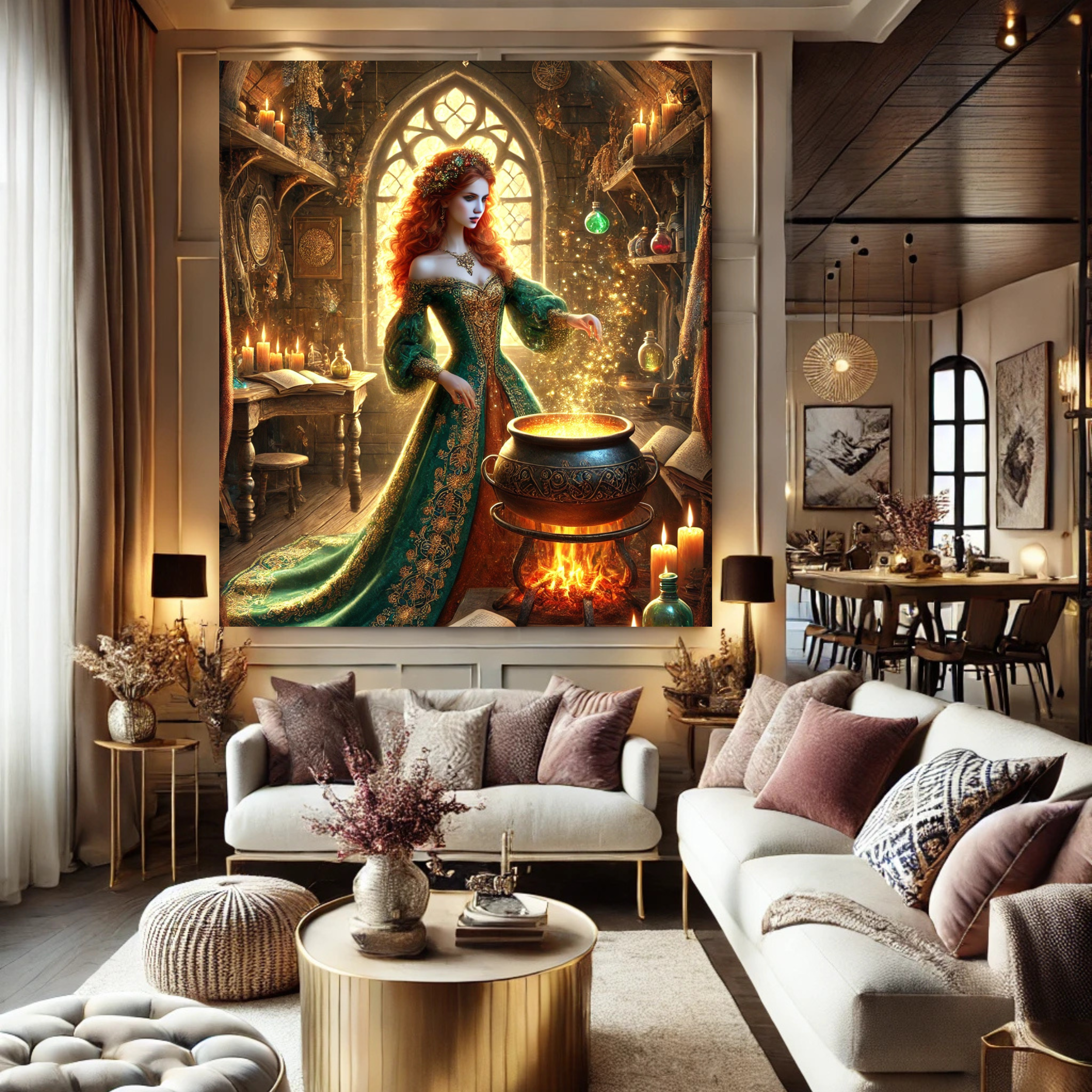 Enchanting Witch Canvas Art - Magical Home Decor product thumbnail image