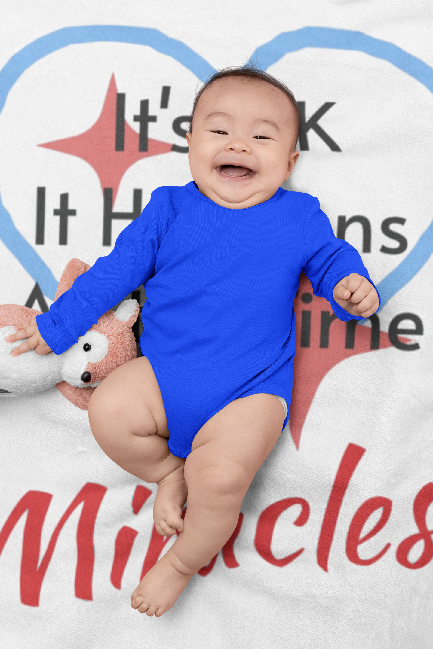 Fleece Baby Blanket, Miracles Happen Fleece Baby Blanket, Miracles Happen