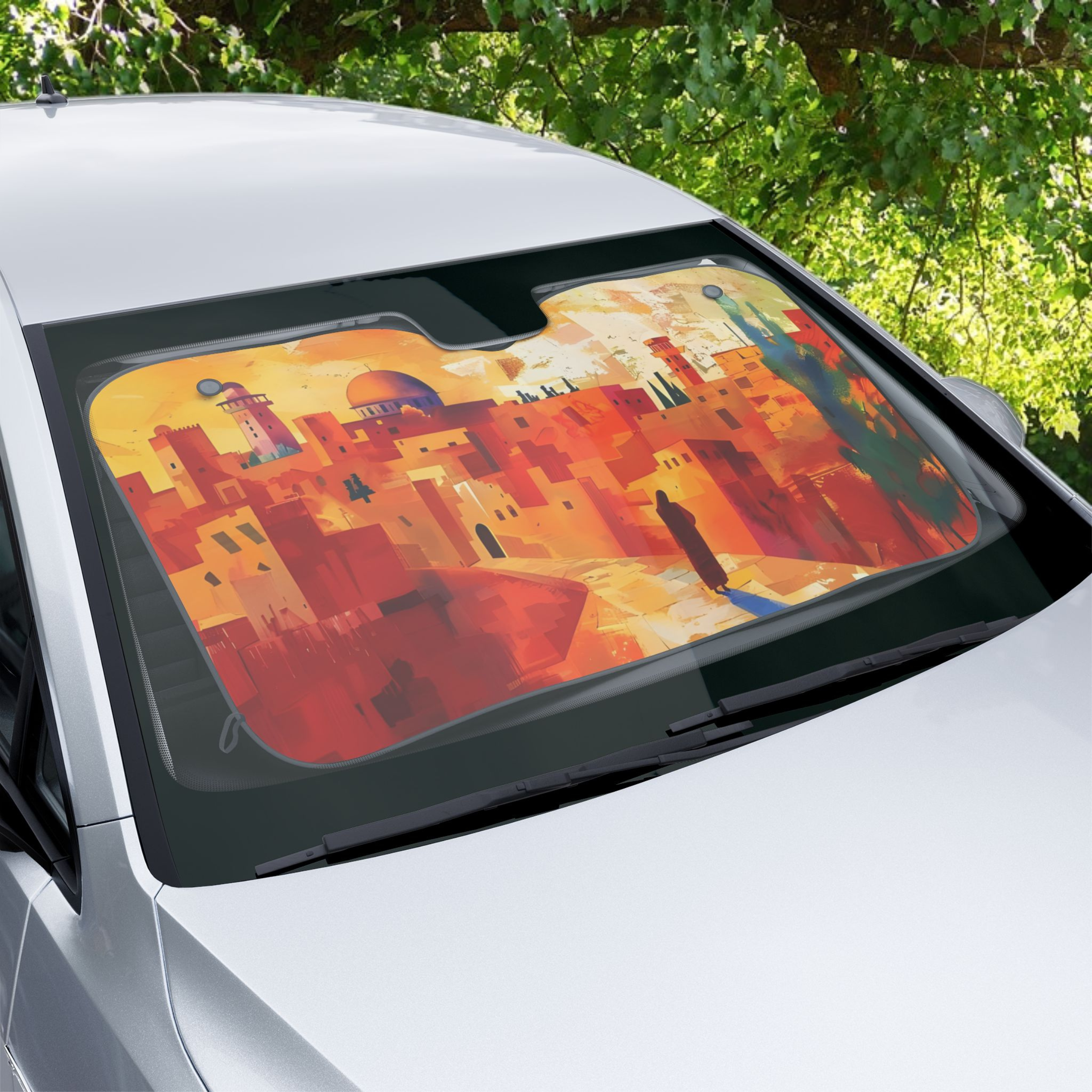 Jerusalem Abstract Art Car Sun Shade product thumbnail image Jerusalem Abstract Art Car Sun Shade product thumbnail image