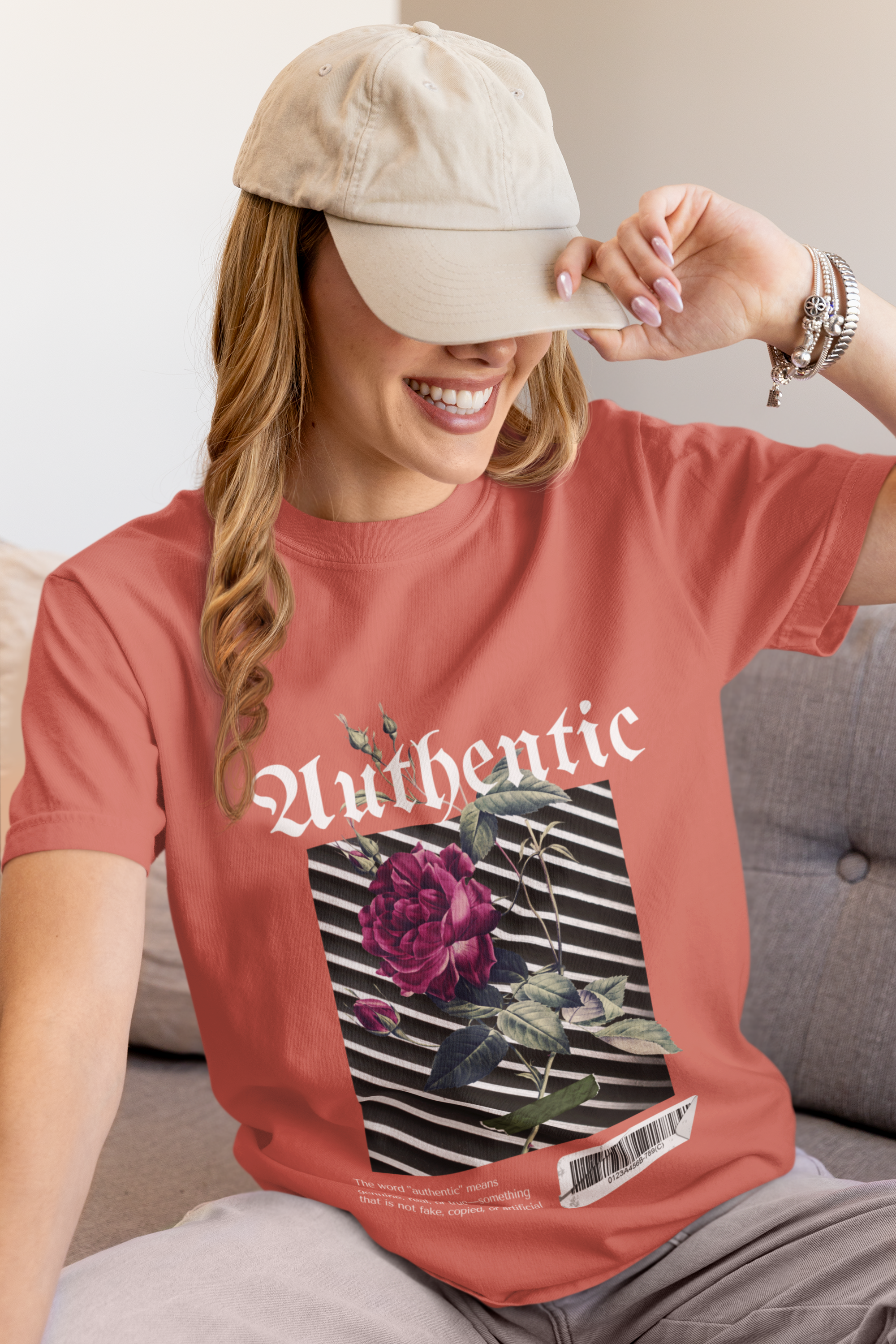 Authentic Rose Unisex Tee | Soft Cotton Graphic Shirt | Embrace Your Truth product thumbnail image