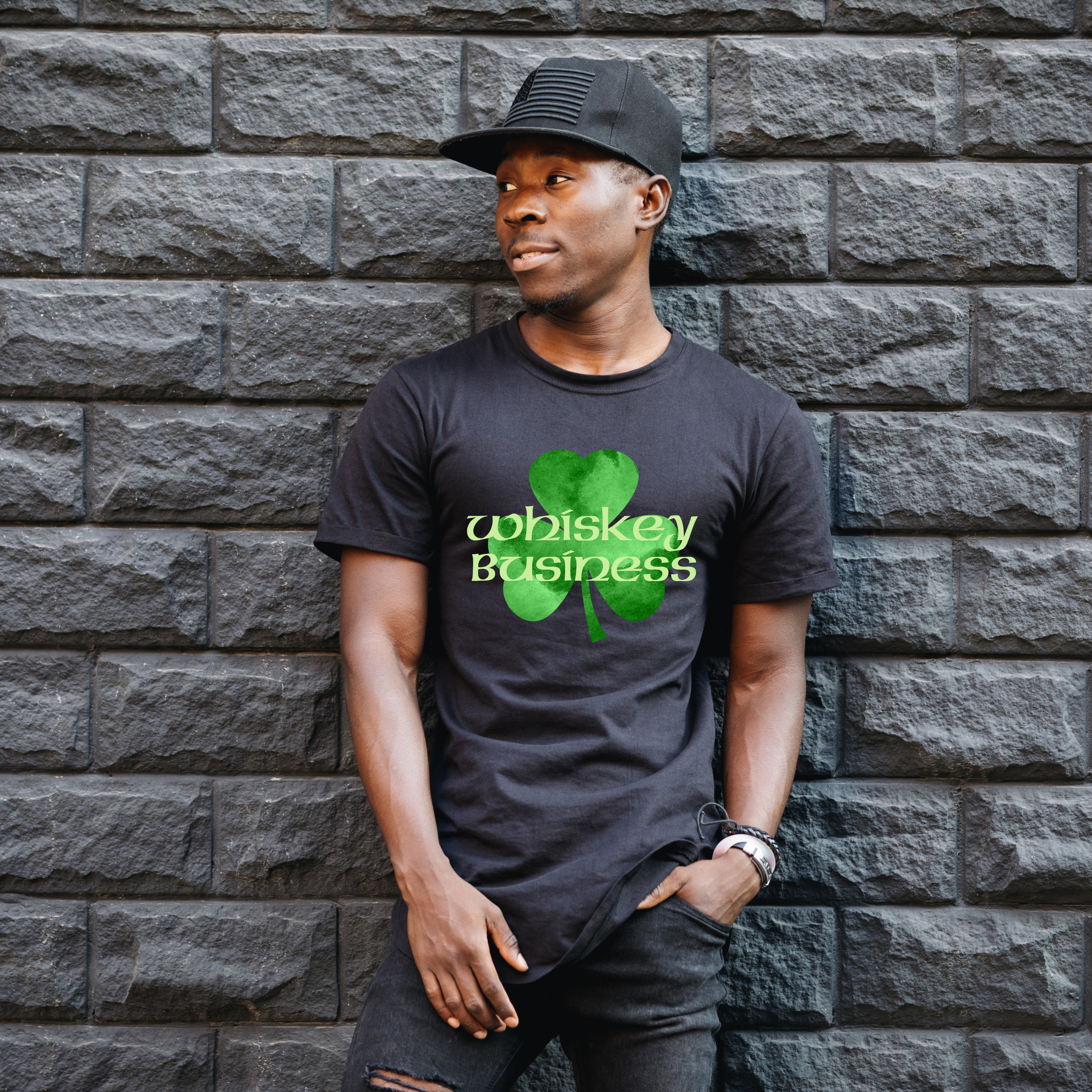 Whiskey Business St. Patrick's Day T-Shirt | Unisex Cotton Tee with Shamrock Design product thumbnail image Whiskey Business St. Patrick's Day T-Shirt | Unisex Cotton Tee with Shamrock Design product thumbnail image