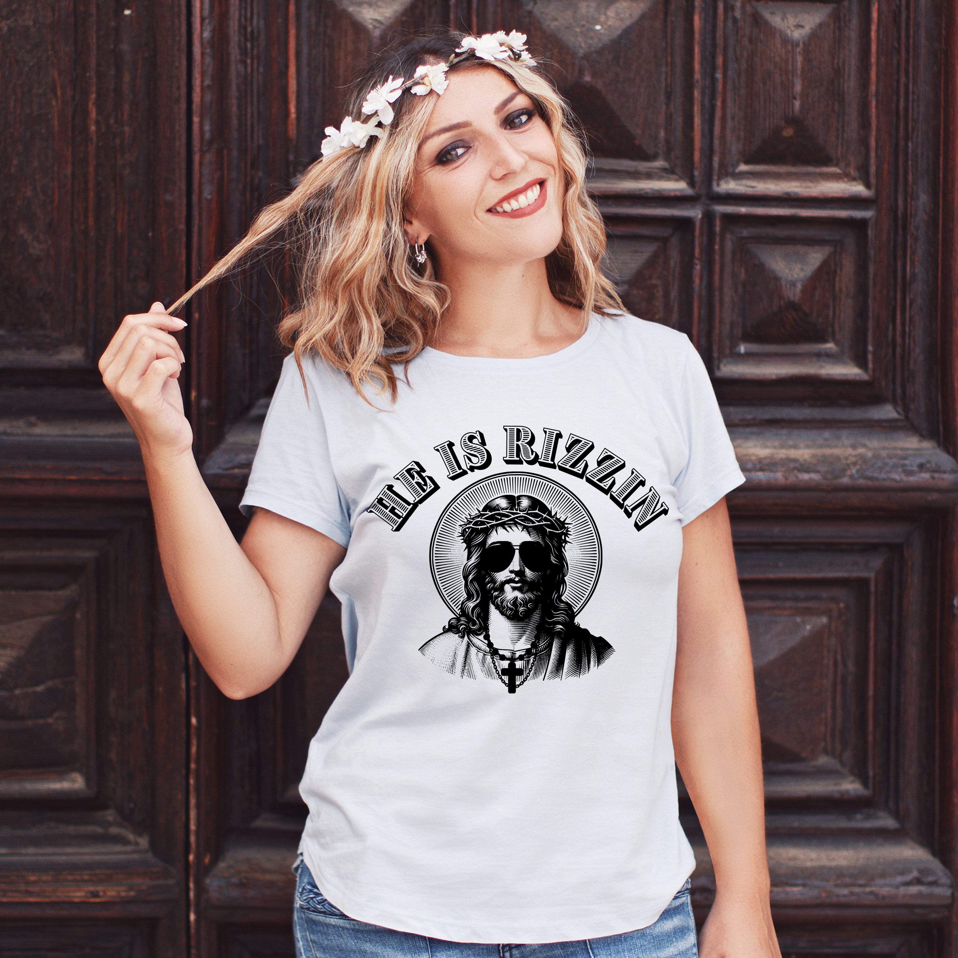 He Is Rizzin' Unisex Softstyle T-Shirt - Fun Graphic Tee for Casual Wear product thumbnail image He Is Rizzin' Unisex Softstyle T-Shirt - Fun Graphic Tee for Casual Wear product thumbnail image