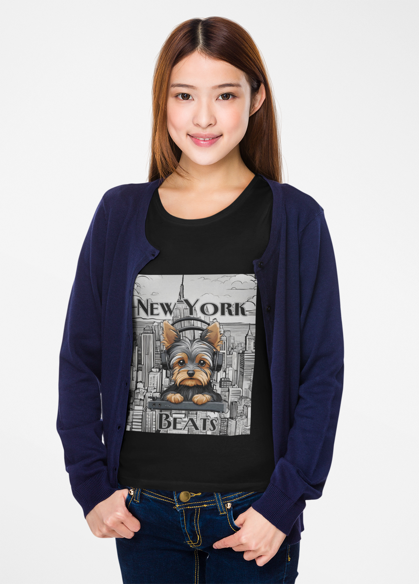 New York Beats Unisex Softstyle T-Shirt - Urban Dog Graphic Tee for City Lovers product thumbnail image New York Beats Unisex Softstyle T-Shirt - Urban Dog Graphic Tee for City Lovers product thumbnail image