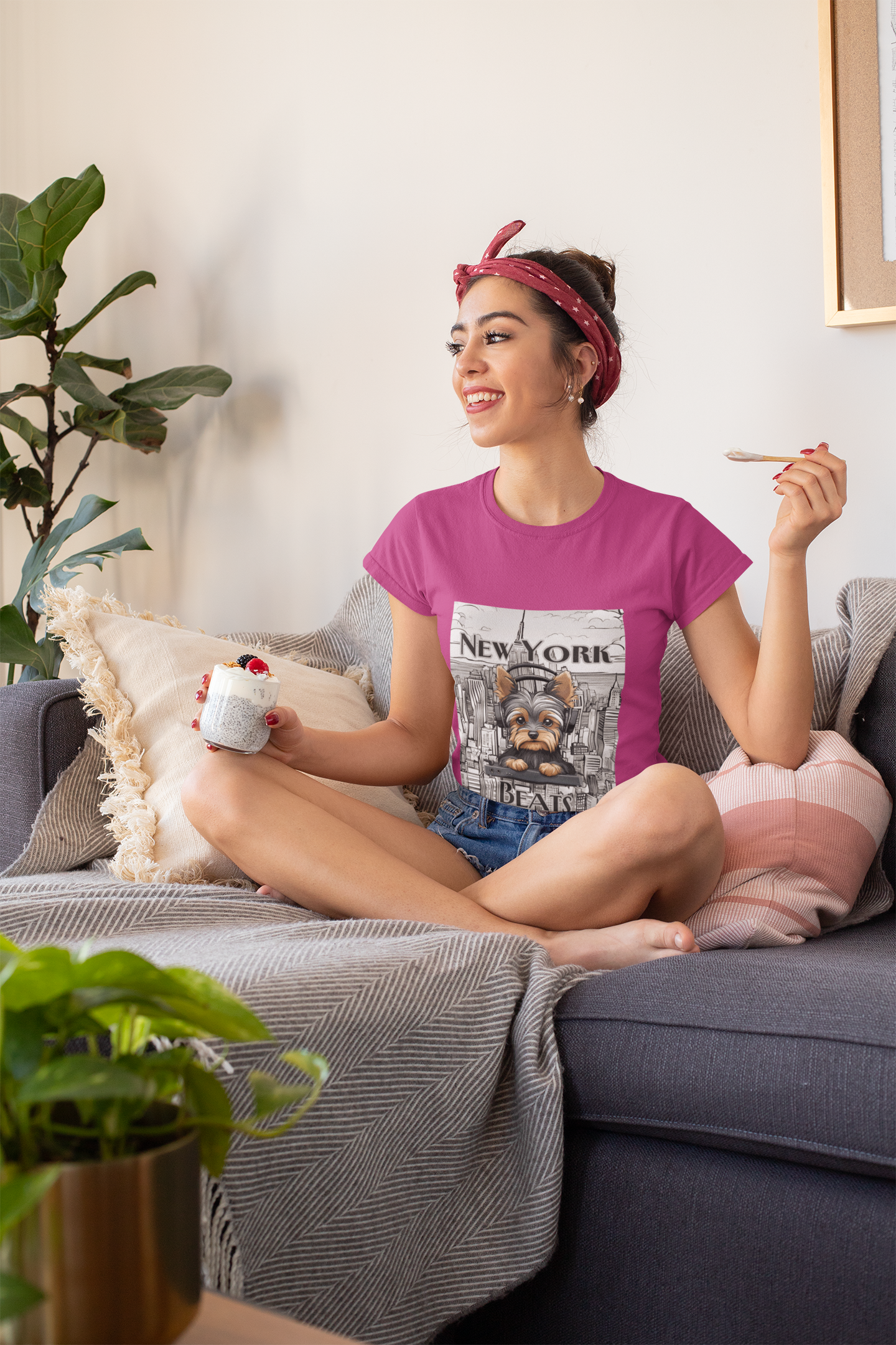 New York Beats Unisex Softstyle T-Shirt - Urban Dog Graphic Tee for City Lovers product thumbnail image New York Beats Unisex Softstyle T-Shirt - Urban Dog Graphic Tee for City Lovers product thumbnail image