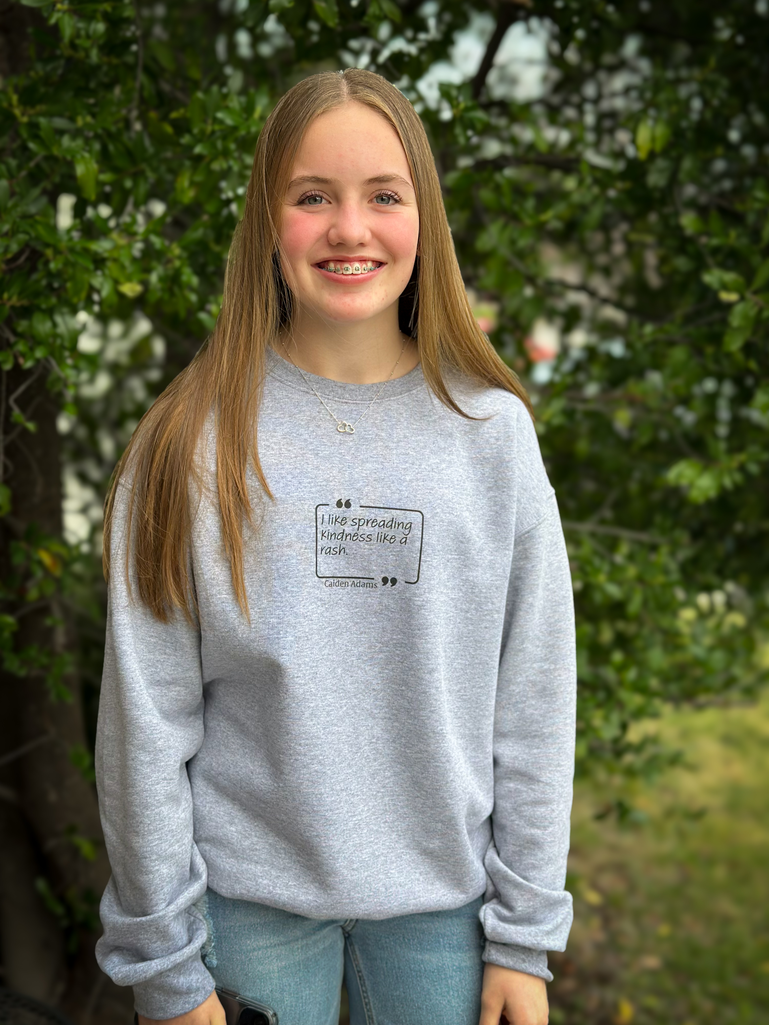 Spreading Kindness Unisex NuBlend® Crewneck Sweatshirt product thumbnail image Spreading Kindness Unisex NuBlend® Crewneck Sweatshirt product thumbnail image