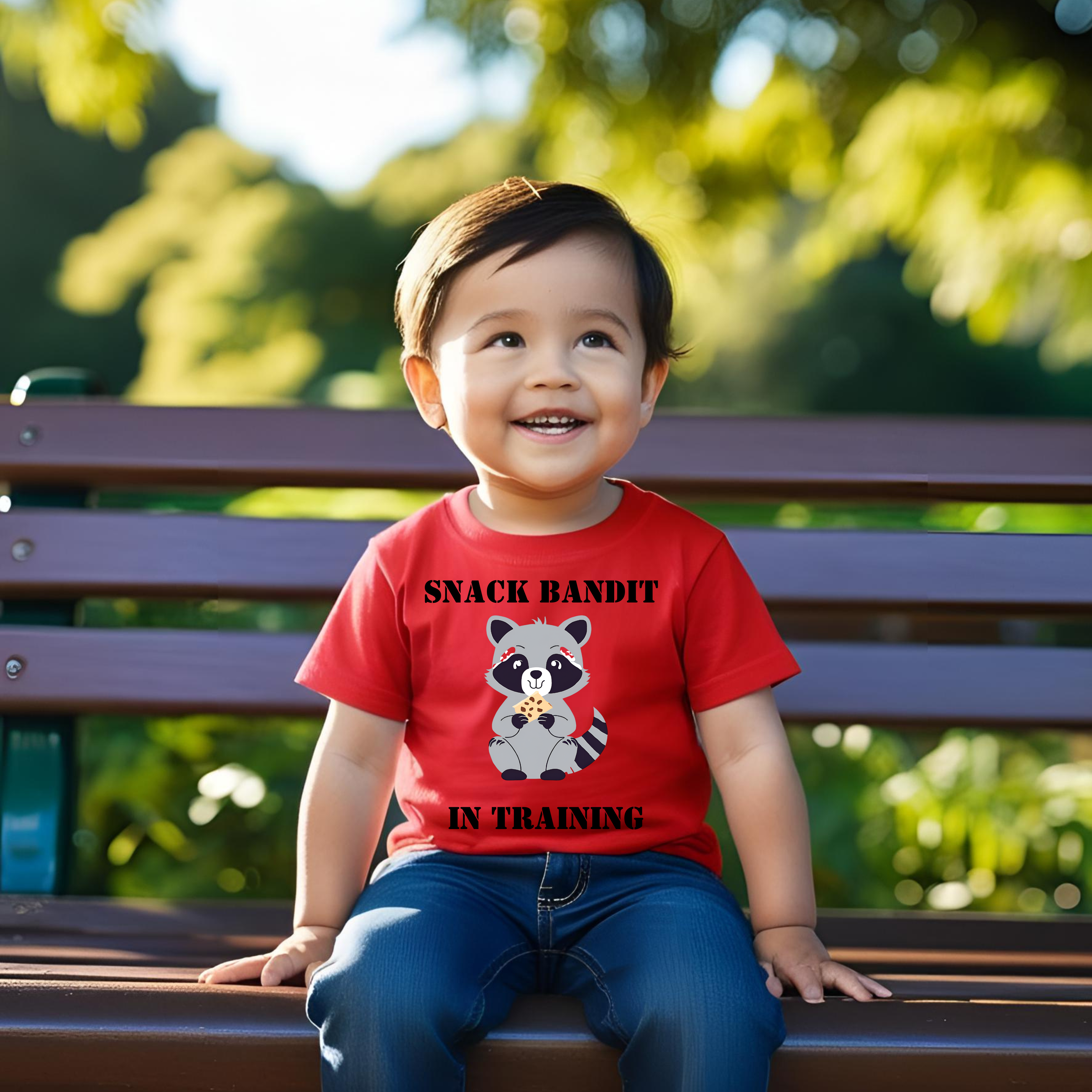 Snack Bandit Toddler Tee - Cute & Playful Children's Shirt product thumbnail image Snack Bandit Toddler Tee - Cute & Playful Children's Shirt product thumbnail image