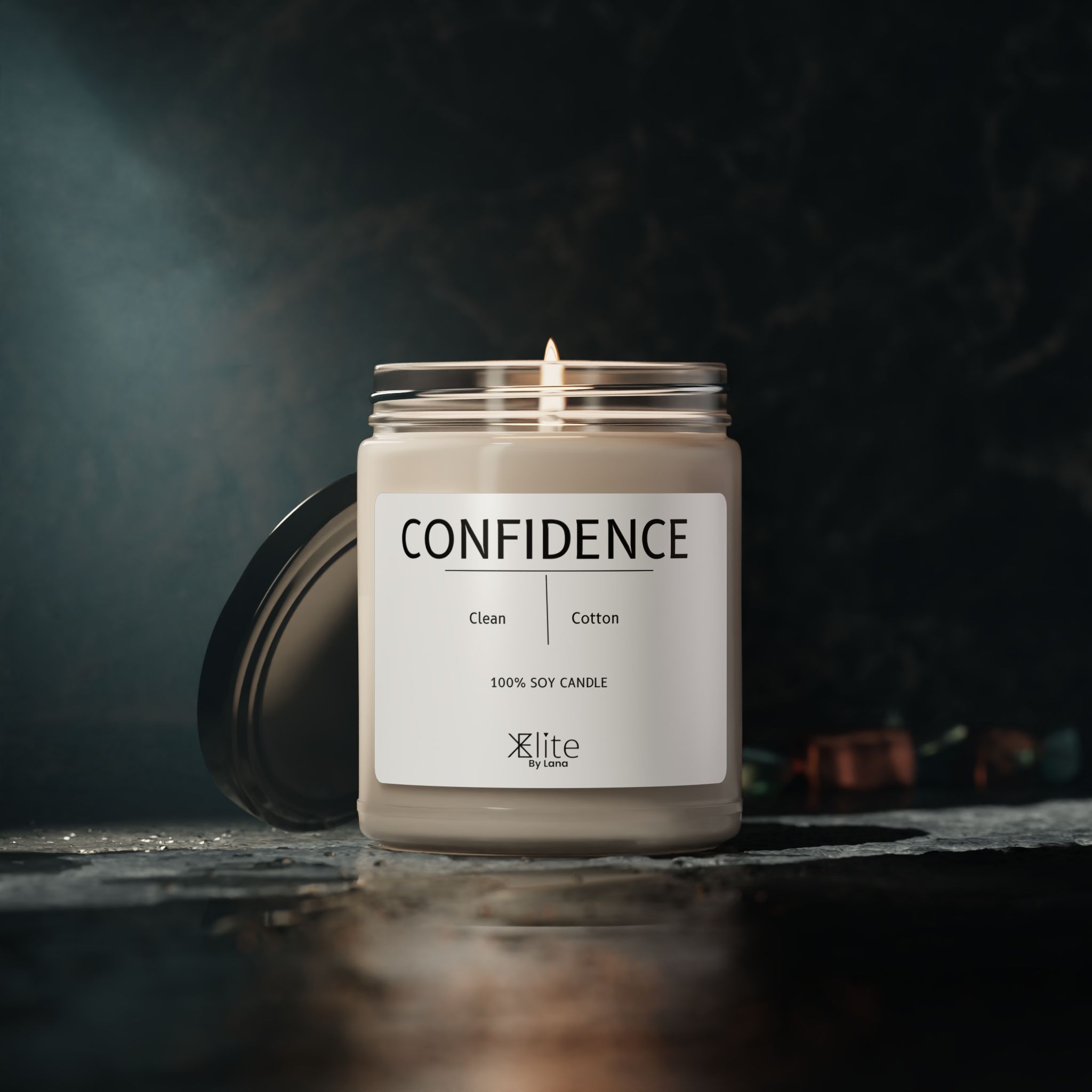 Confidence - Fresh Cotton Scented Soy Candle, 9oz product thumbnail image