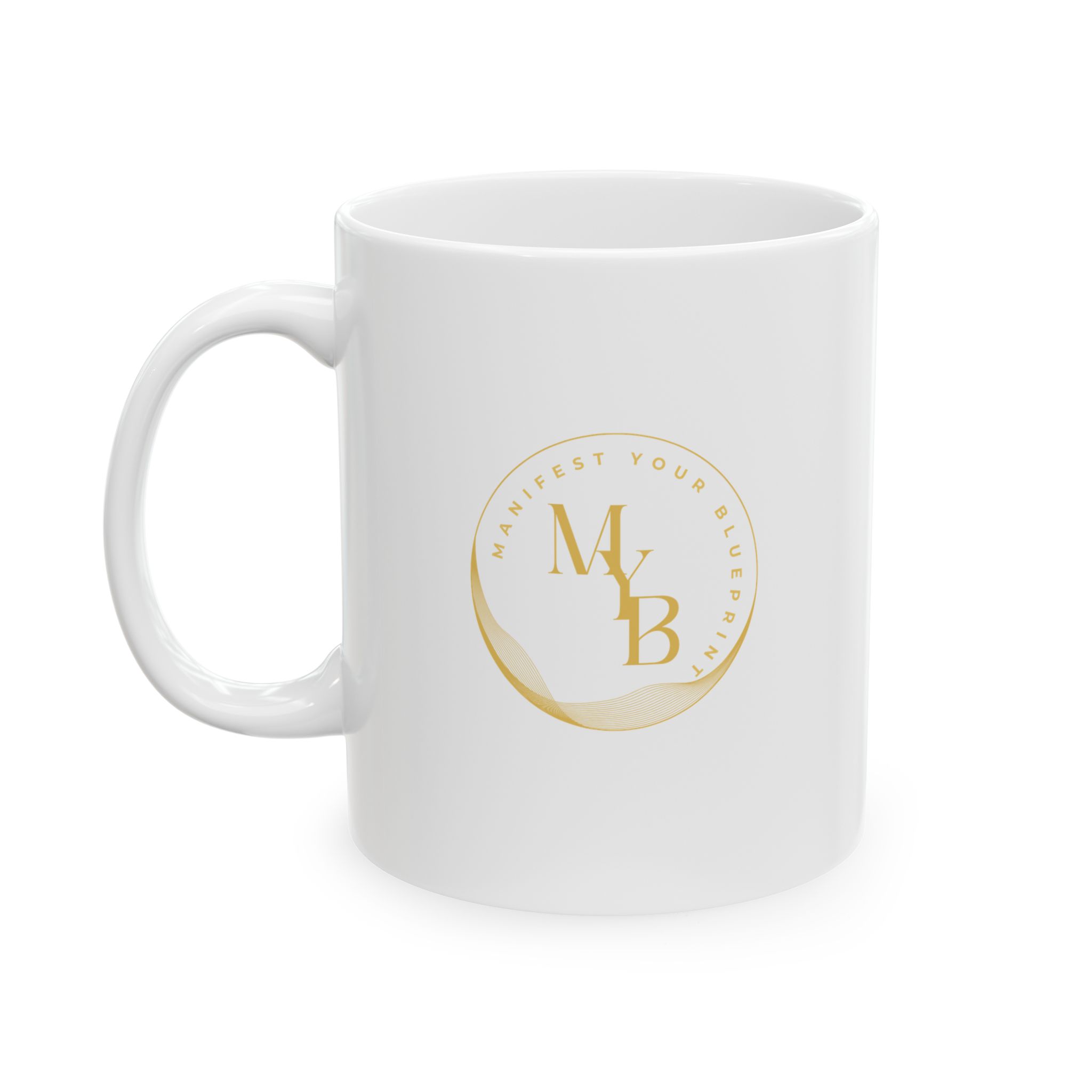 Manifest Your Blueprint Ceramic Mug - Sip Your Empowerment with MYB Logo product thumbnail image