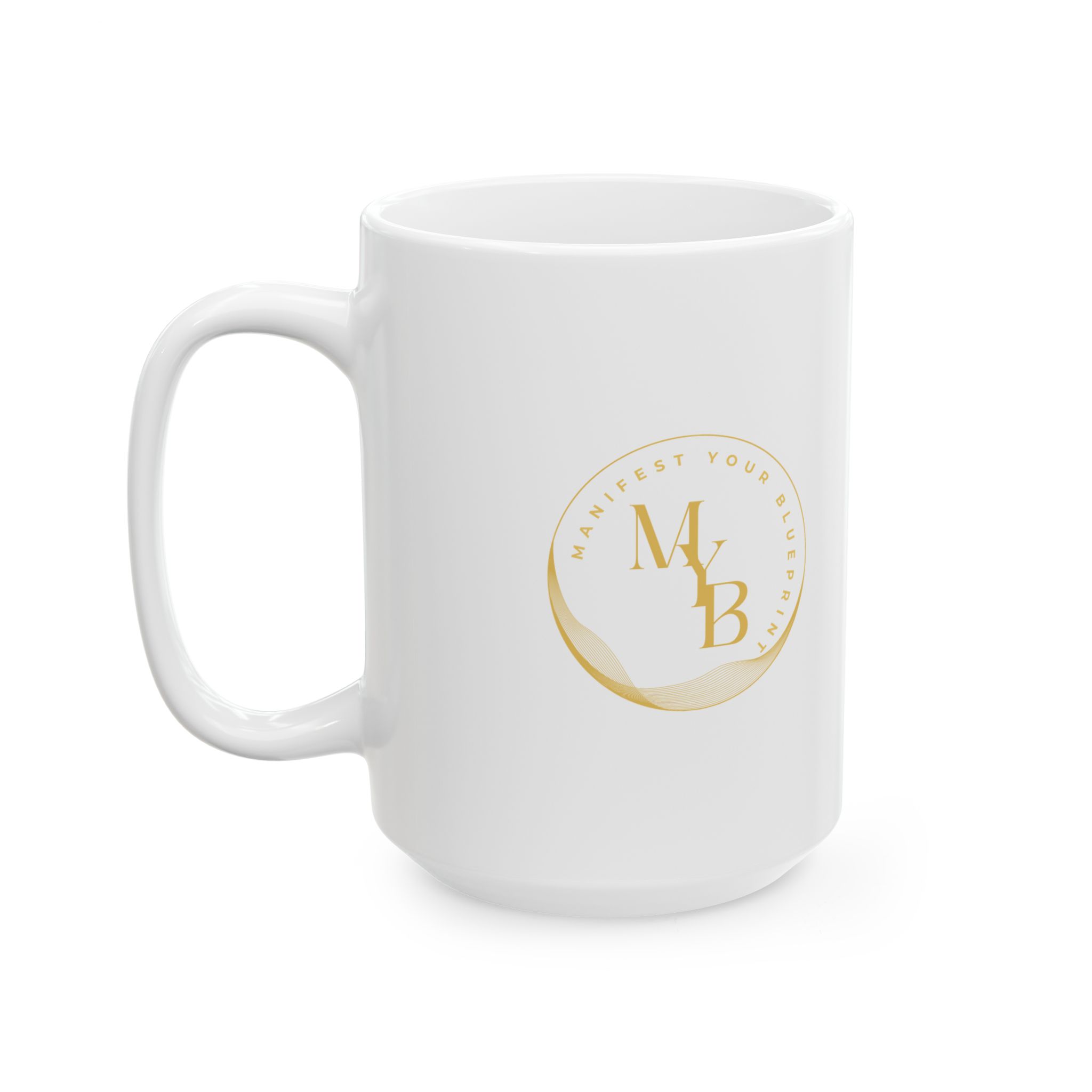 Manifest Your Blueprint Ceramic Mug - Sip Your Empowerment with MYB Logo product thumbnail image