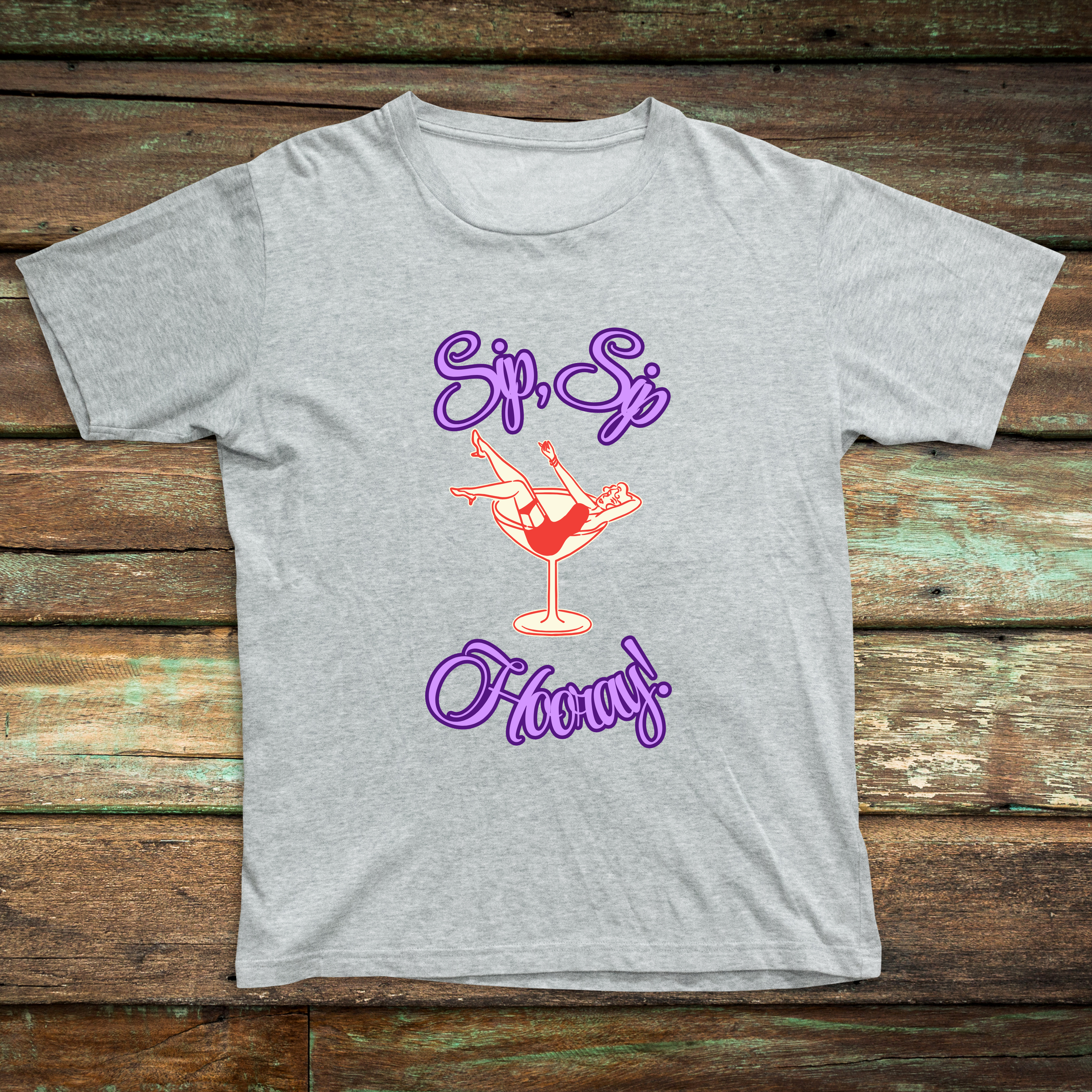 Sip, Sip, Hooray! Unisex Celebration T-Shirt product thumbnail image Sip, Sip, Hooray! Unisex Celebration T-Shirt product thumbnail image
