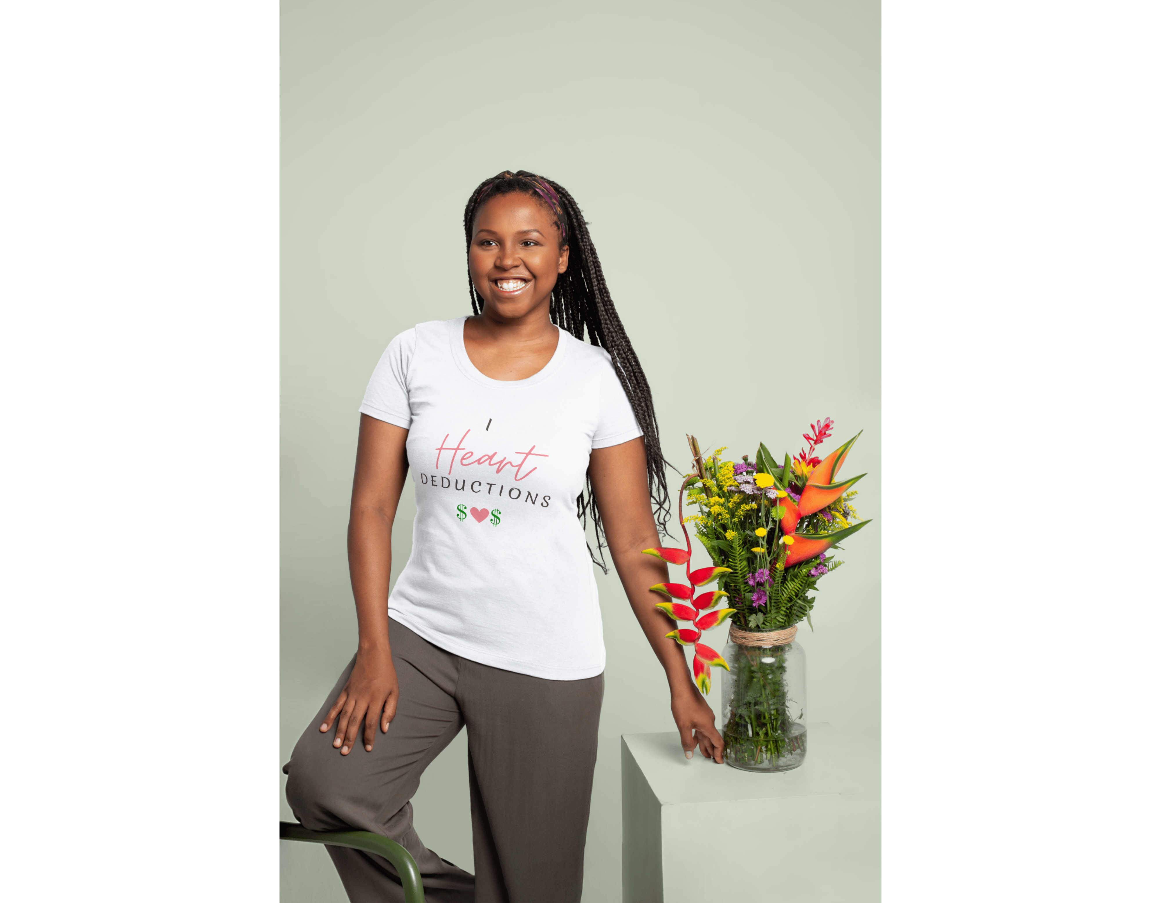 I Heart Deductions Unisex Softstyle T-Shirt - Perfect for Tax Season product thumbnail image